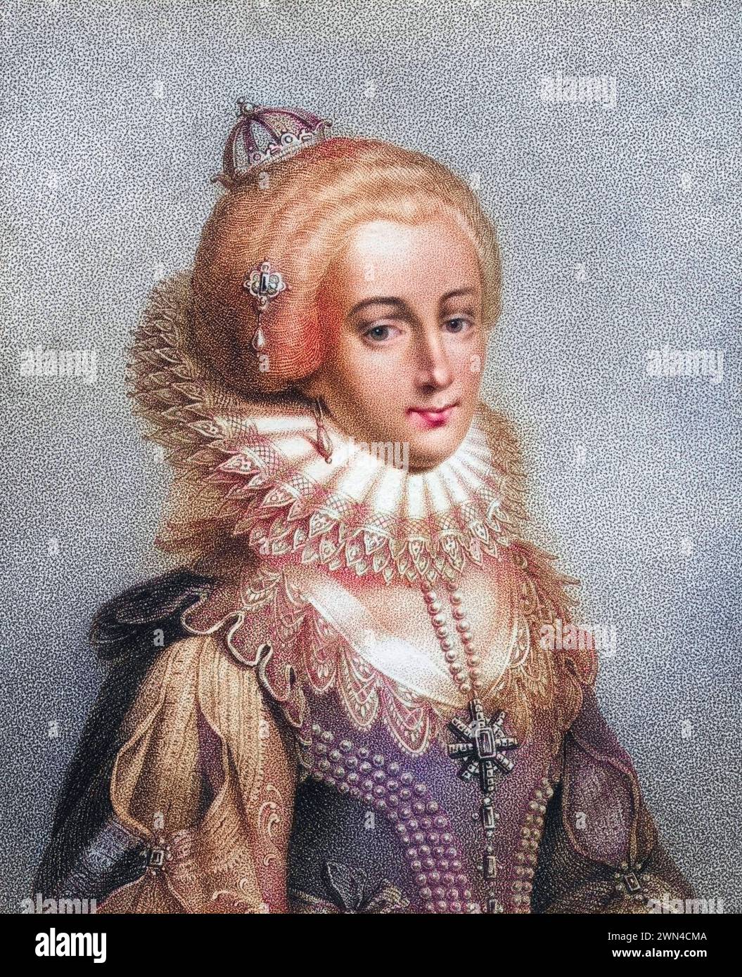 Elisabeth Königin von Böhmen 1596 - 1662 Kurfürstin von der Pfalz geboren Prinzessin Elisabeth Stuart von Schottland Tochter von Jakob I. / Elizabeth Foto Stock