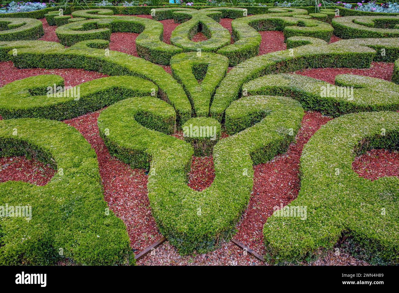 Bellissimi giardini ornati di museo Carnavalet a Parigi Foto Stock