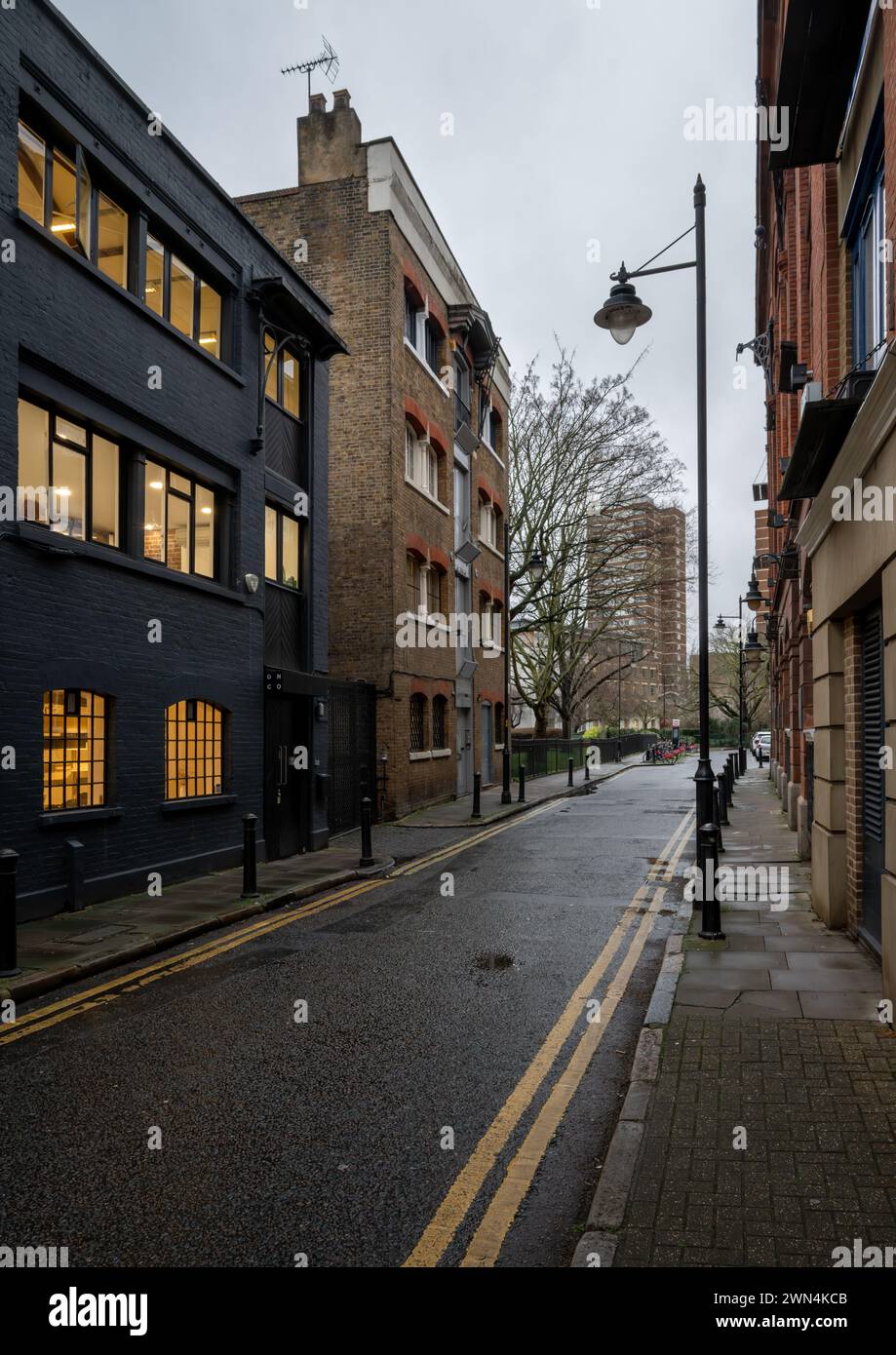 Bermondsey, Londra, Regno Unito: Tyers Gate, una piccola strada che porta da Bermondsey Street nel quartiere londinese di Southwark. Foto Stock