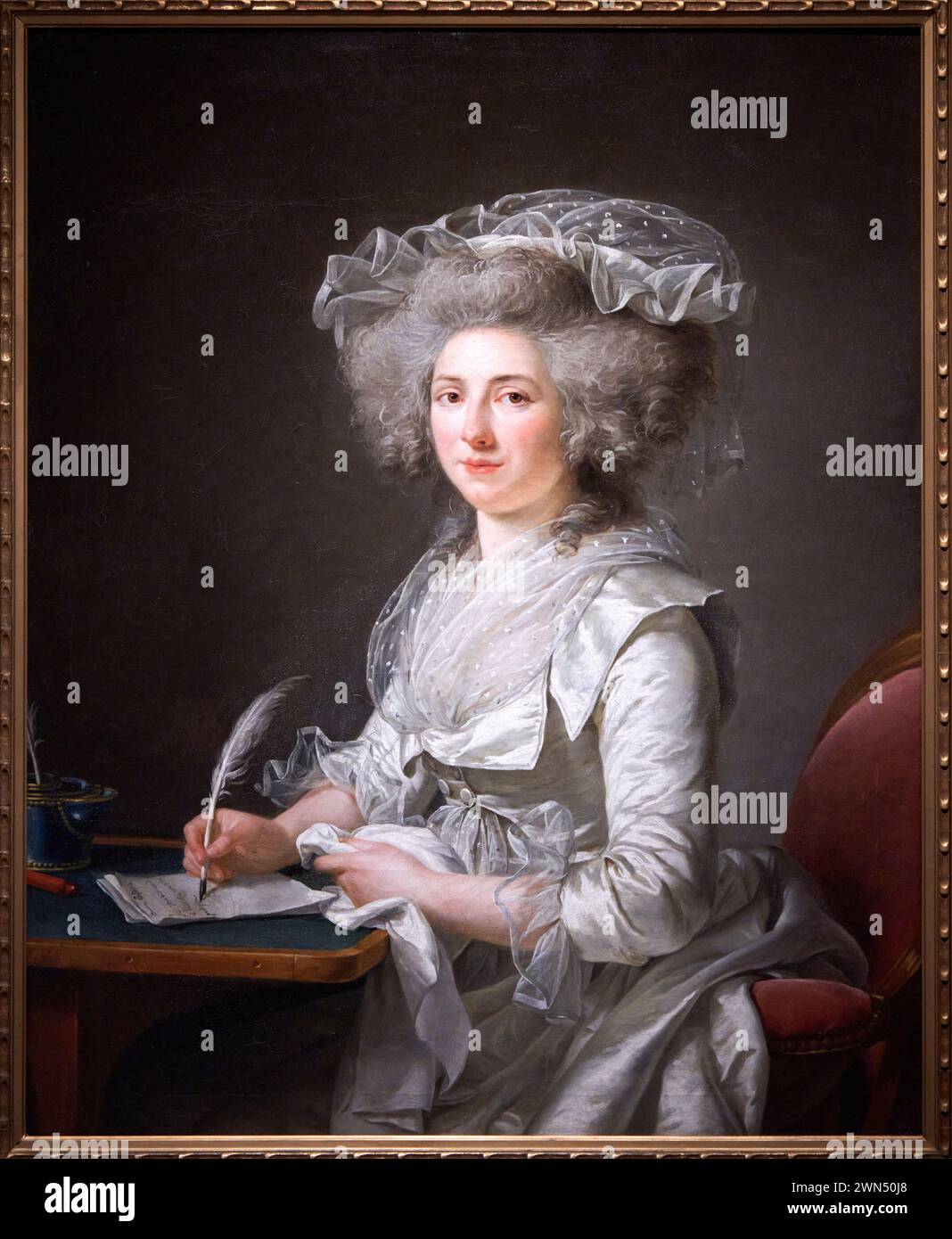 Ritratto di una donna, Hacia 1787, Adelaide Labille-Guiard (1749-1803) Foto Stock