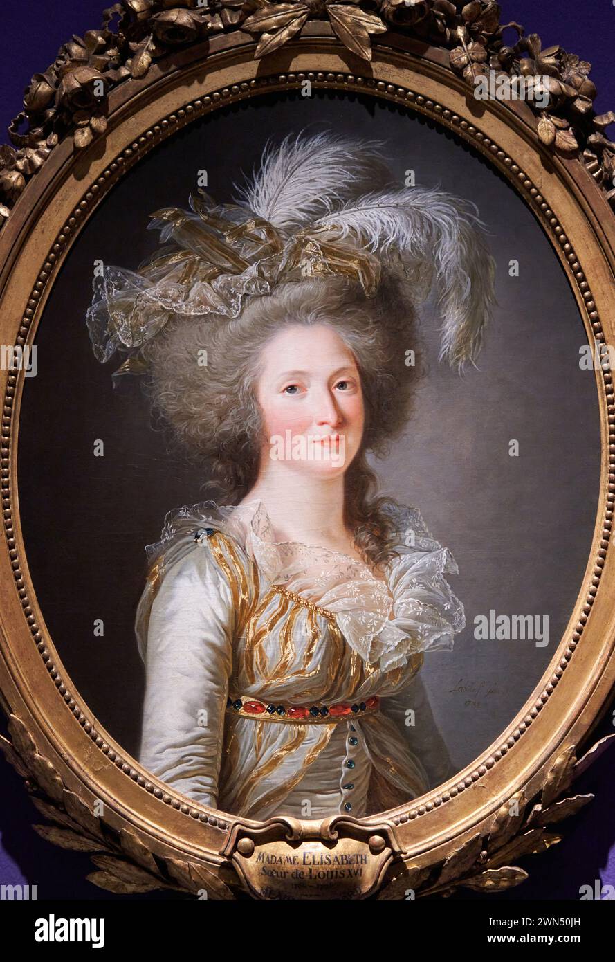 Élisabeth-Philippine-Marie-Hélène de Francia, Madame Élisabeth, 1788, Adelaide Labille-Guiard (1749-1803) Foto Stock