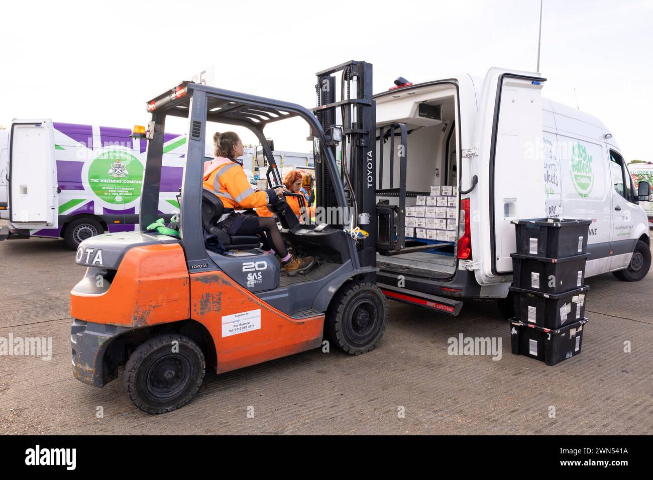 21/10/22 City Harvest Depot presso New Spitalfields Market, Londra, Regno Unito. Foto Stock