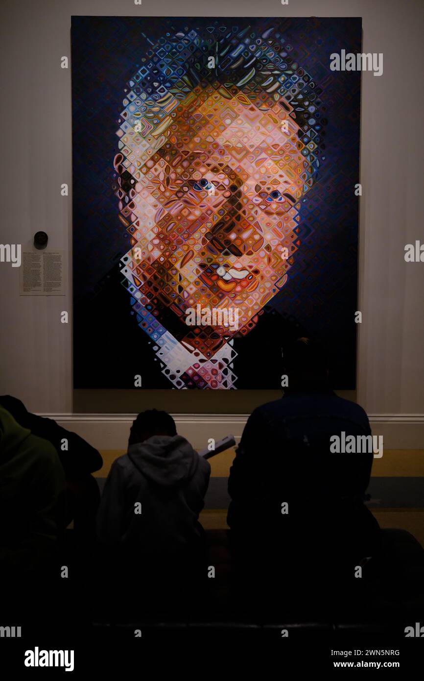 Mostra di Bill Clinton nella mostra "America's Presidents" nella National Portrait Gallery.Washington DC.USA Foto Stock