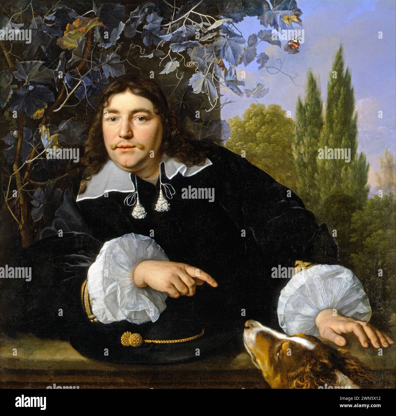 Ritratto (1655) (olio su tela 96,5 x 99 cm) - Van der Helst Bartholomeus - Self Foto Stock