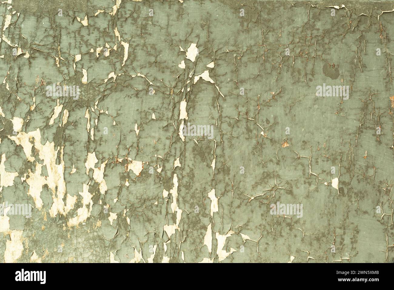 Vecchio e alterò la vernice pelata sullo sfondo di legno Foto Stock