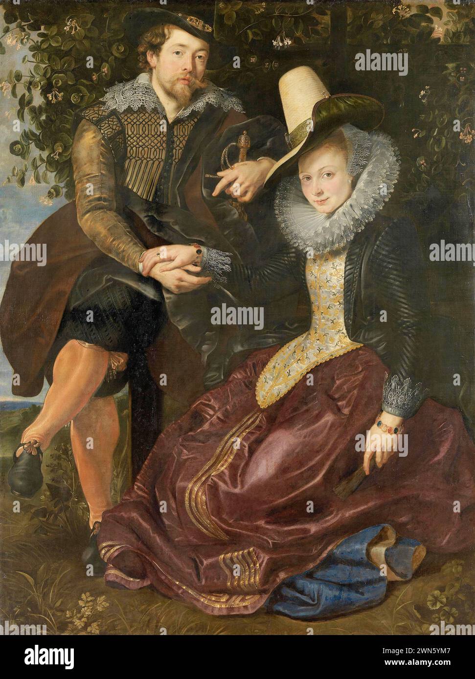 Rubens Pieter Paul - Rubens und Isabella Brant in der Geißblattlaube (1609 10c.) Foto Stock