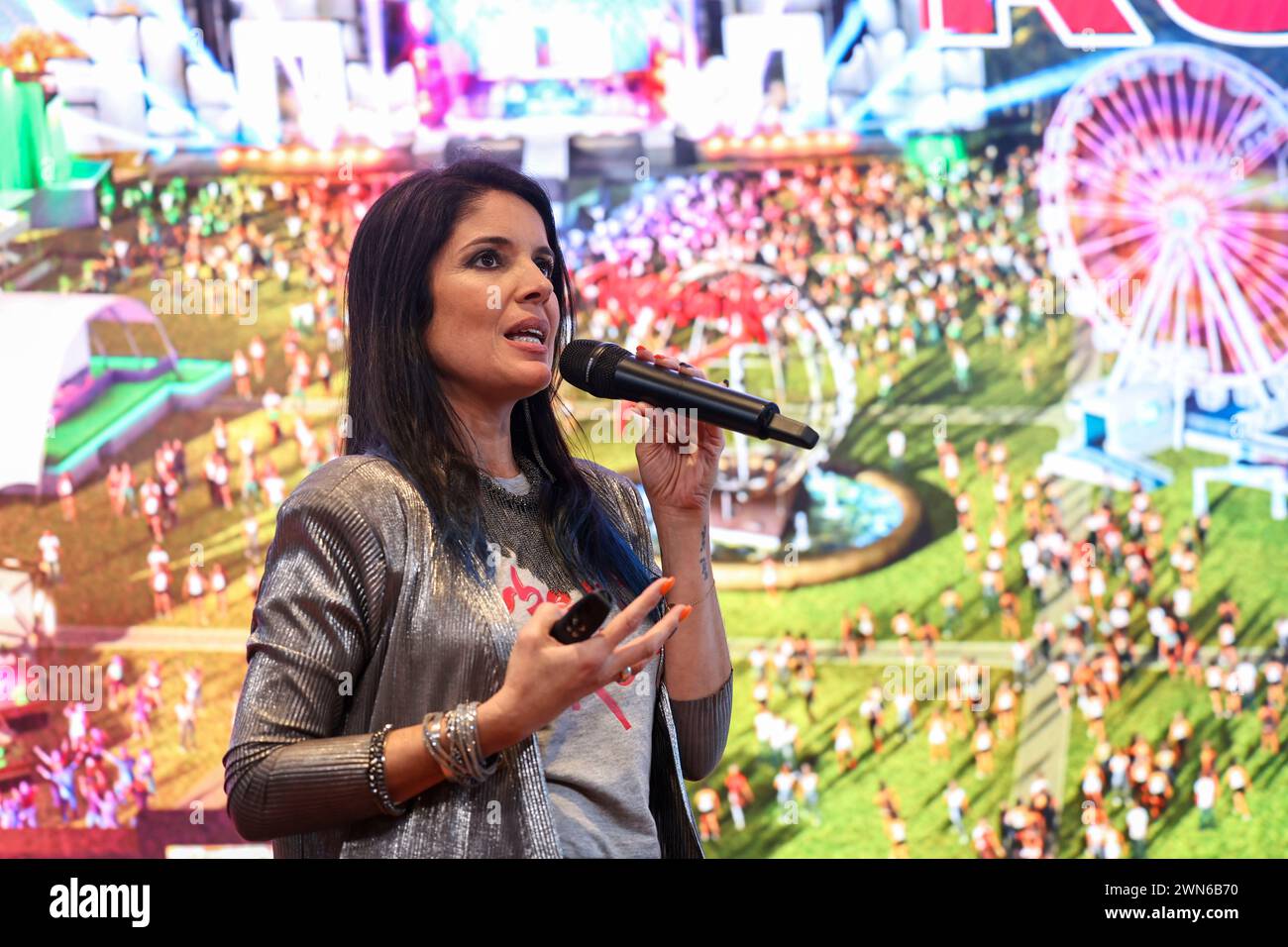 Lisboa, Portogallo. 28 febbraio 2024. Lisbona, 28/02/2024 - Conferenza stampa Rock in Rio, con Roberta Medina e vari artisti crediti: Atlantico Press/Alamy Live News Foto Stock