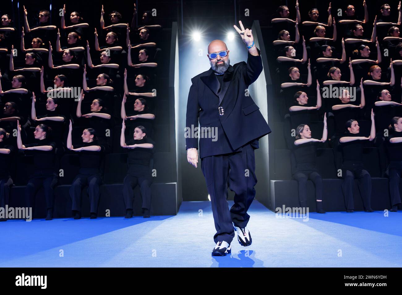 Parigi, Frankreich. 28 febbraio 2024. CASABLANCA sfilata Autunno/Inverno 2024 durante la settimana della moda di Parigi del 2024 febbraio - Parigi, Francia 28/02/2024 credito: dpa/Alamy Live News Foto Stock