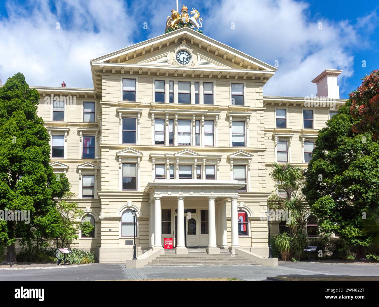 Vecchi edifici governativi, Lambton Quay, Pipitea, città di Wellington (te Whanganui-a-Tara), regione di Wellington, Isola del Nord, nuova Zelanda Foto Stock