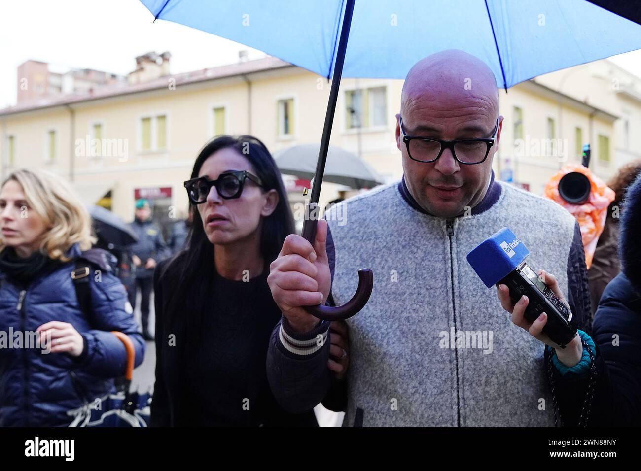 Foto Spada/LaPresse 01 marzo 2024 - Brescia, Italia - cronaca - Tribunale di Brescia prima udienza della revisione del processo della strage di erba nella foto: azouz marzouk 01 marzo 2024, 2024 Brescia, Italia - relazione - Tribunale del calcio di Brescia prima udienza della revisione del processo al massacro di erba nella foto: azouz marzouk credito: LaPresse/Alamy Live News Foto Stock