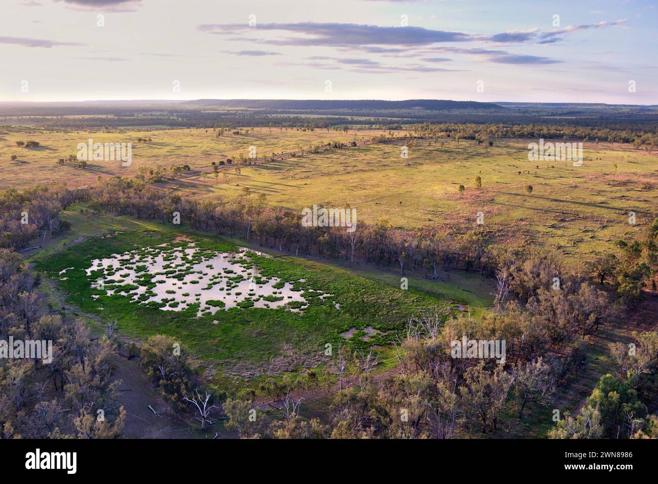 Catene Lagoon vicino a Taroom Queensland Australia Foto Stock