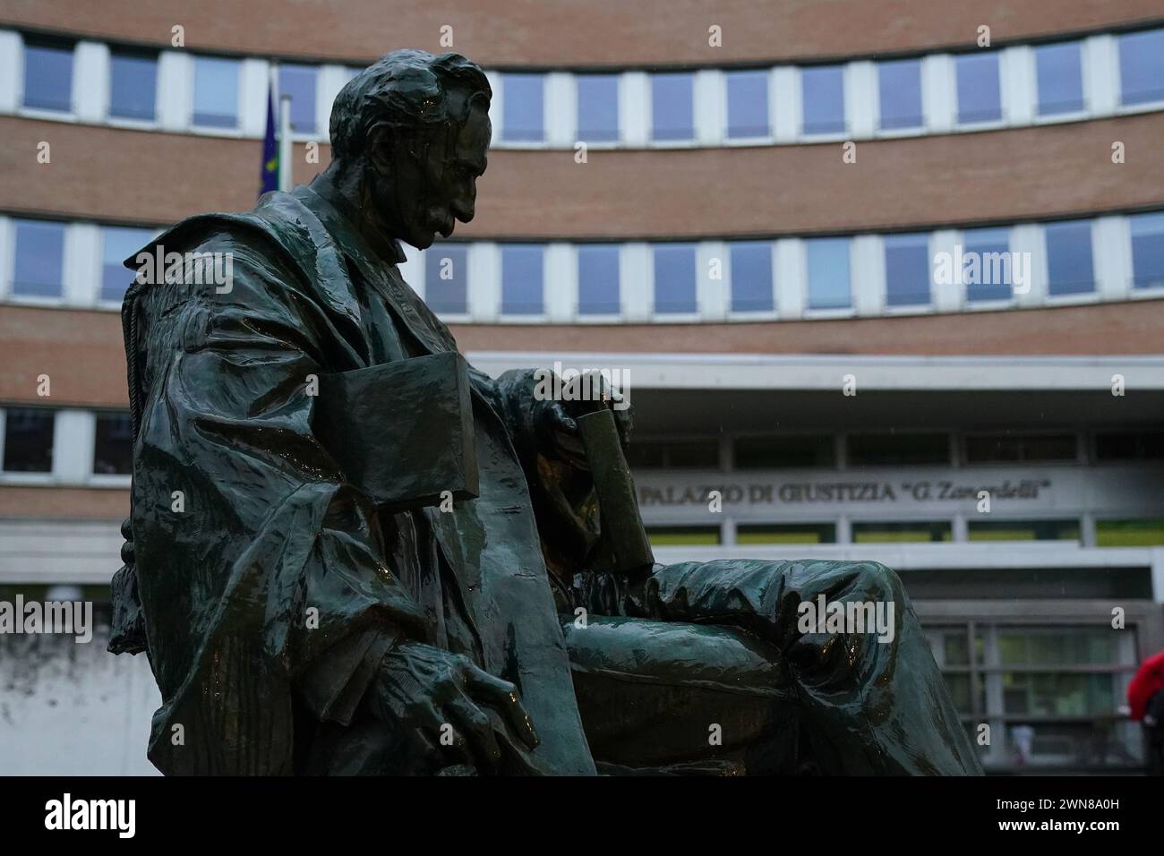 Foto Spada/LaPresse 01 marzo 2024 - Brescia, Italia - cronaca - Tribunale di Brescia prima udienza della revisione del processo della strage di erba nella foto: il Tribunale di Brescia 01 marzo 2024, 2024 Brescia, Italia - relazione - Tribunale del calcio di Brescia prima udienza della revisione del processo al massacro di erba nella foto: tribunale di Brescia credito: LaPresse/Alamy Live News Foto Stock