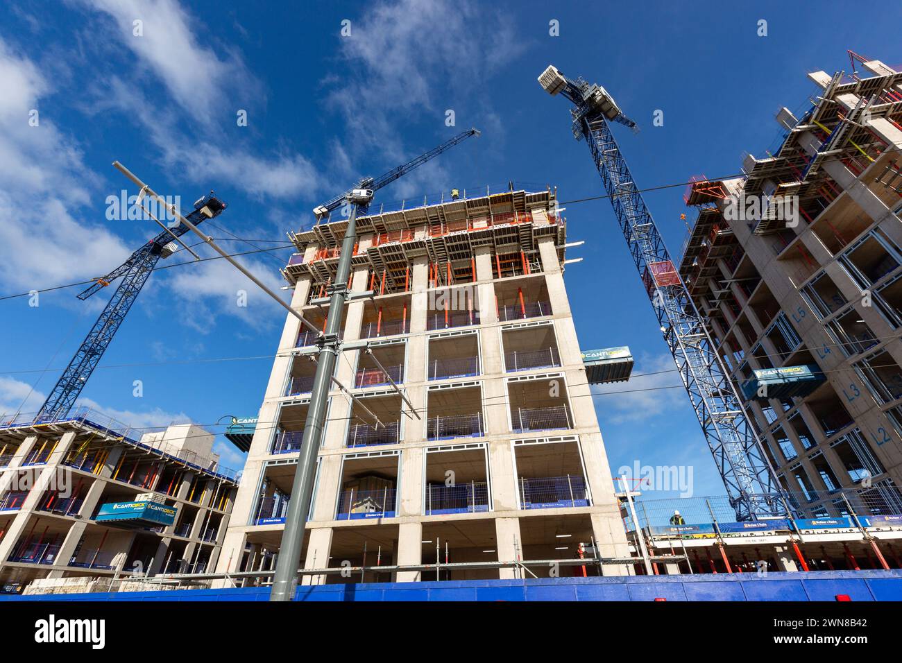 Nuovi appartamenti in costruzione lungo Ocean Drive Leith Foto Stock