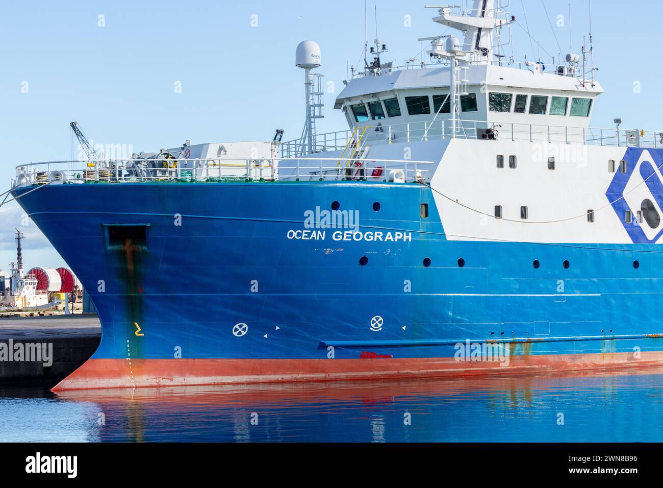 Ocean Geograph è una nave di ricerca/indagine che naviga sotto la bandiera di Panama Foto Stock