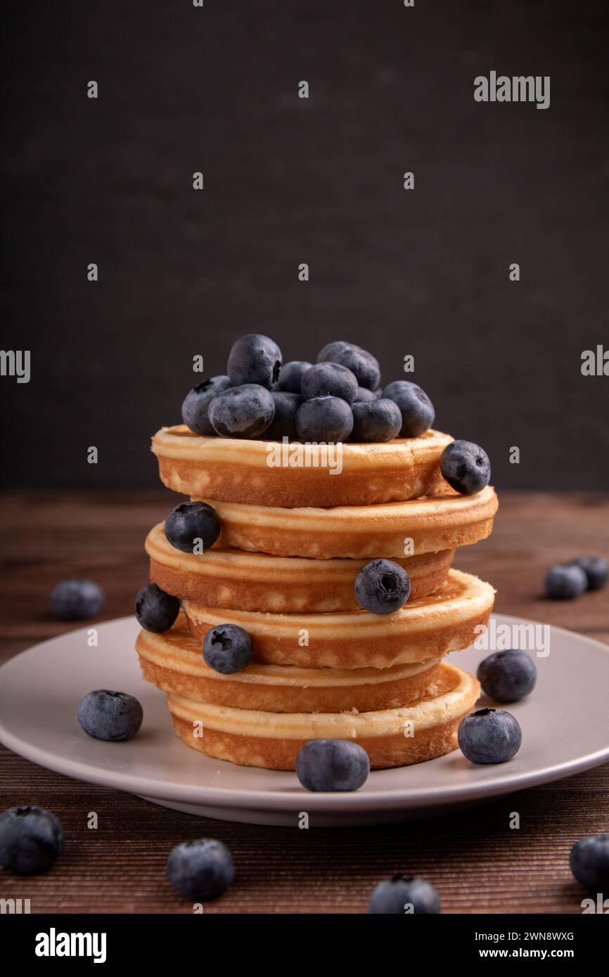 mirtillo, pancake, piatto, cibo, dessert, fatti in casa, nutrizione Foto Stock