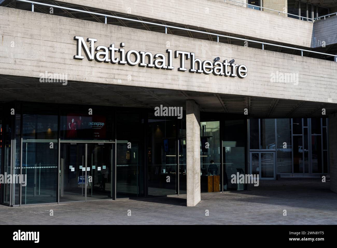 National Theatre, South Bank, Londra, Inghilterra, Regno Unito, GB. Foto Stock