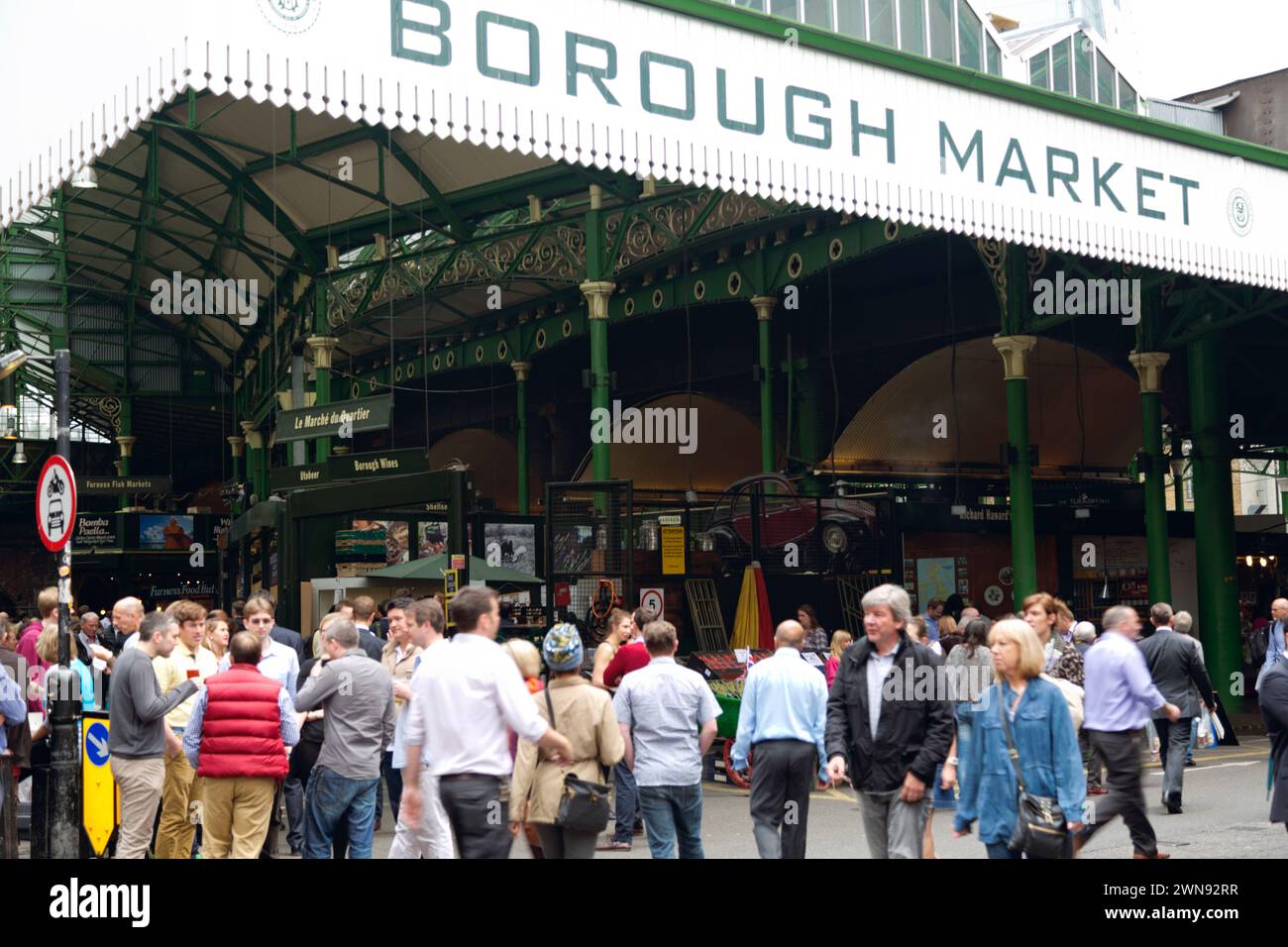 Borough Market, città di Westminser, Londra, Regno Unito. Foto Stock