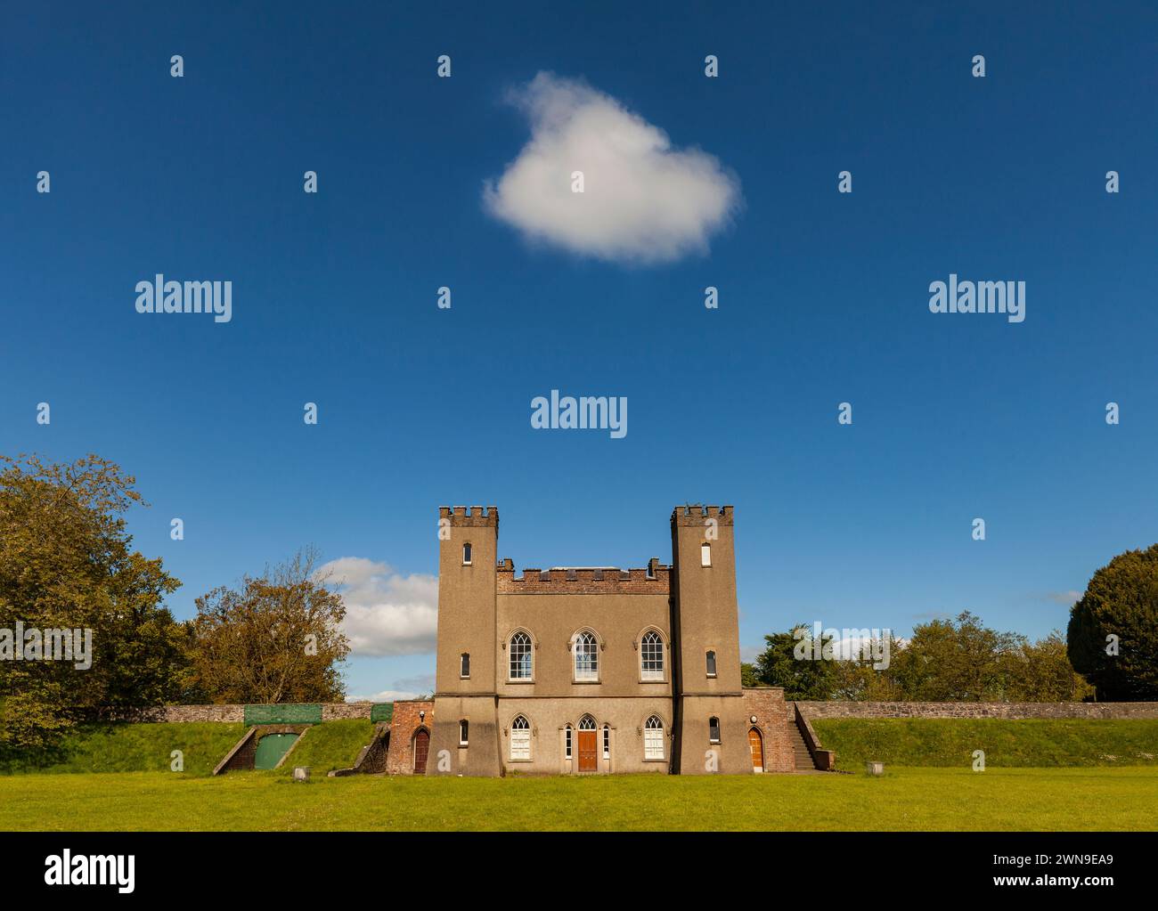 Hillsborough Fort a Hillsborough Forest Park, Contea di Down, Irlanda del Nord Foto Stock