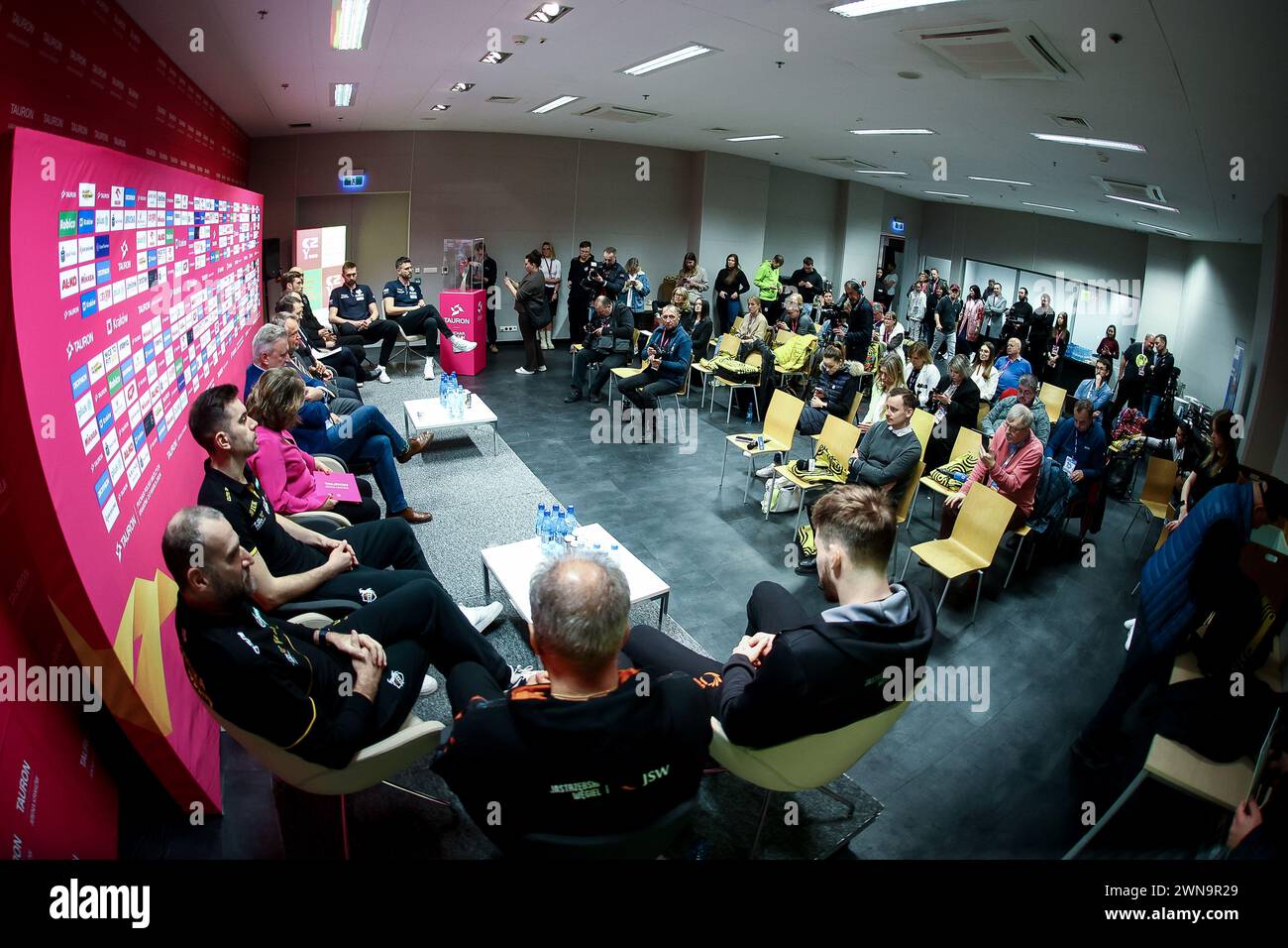 01.03.2024 Cracovia Siatkowka Tauron Puchar Polski 2024 Konferencja prasowa n/z foto Adam Starszynski/PressFocus Credit: SIPA USA/Alamy Live News Foto Stock