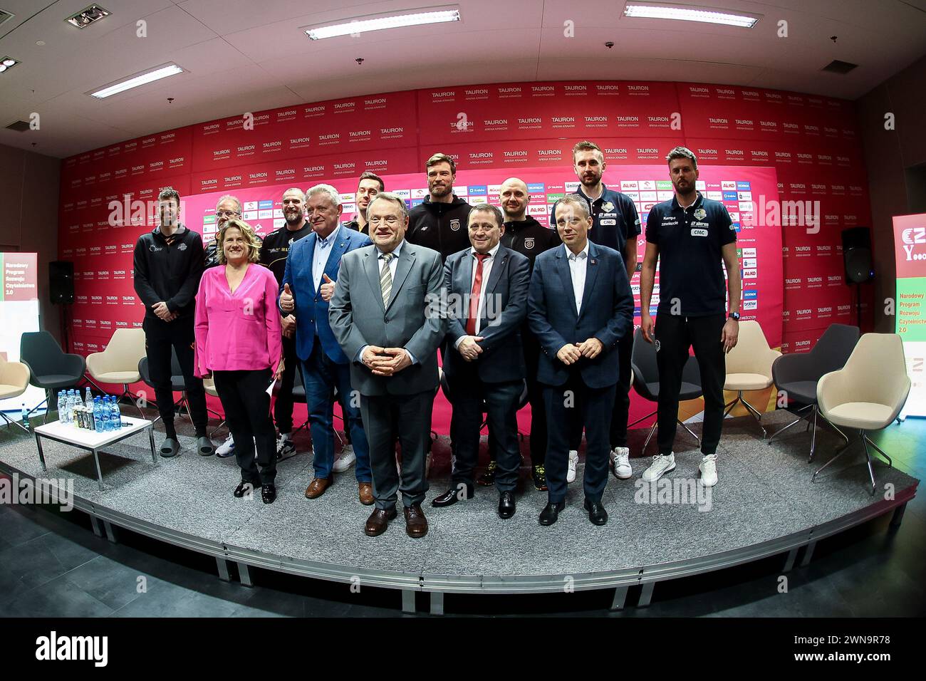 01.03.2024 Cracovia Siatkowka Tauron Puchar Polski 2024 Konferencja prasowa n/z foto Adam Starszynski/PressFocus Credit: SIPA USA/Alamy Live News Foto Stock