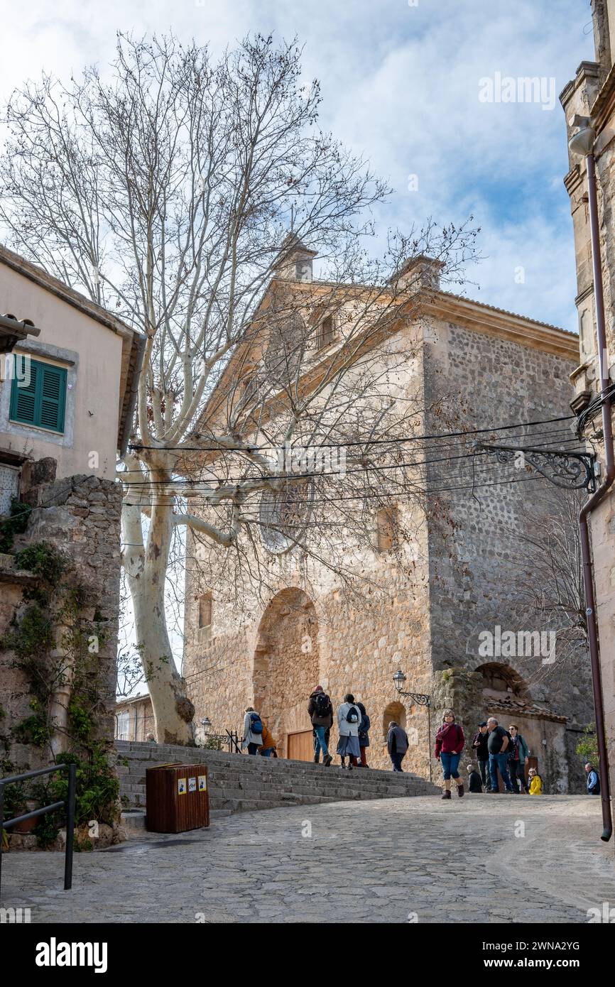 Valldemossa, Isole Baleari, Spagna, architettura di Museu Cartoixa de Valldemossa ( Valldemossa Charterhouse, solo editoriale. Foto Stock