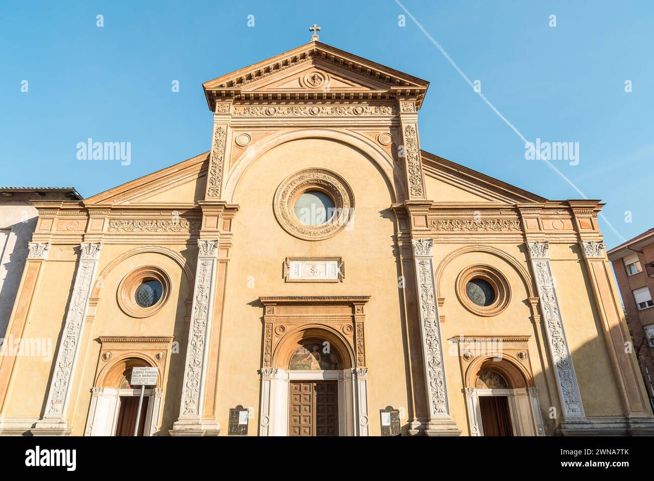 Veduta della Basilica di San Sebastiano nel centro di biella, Piemonte, Italia Foto Stock