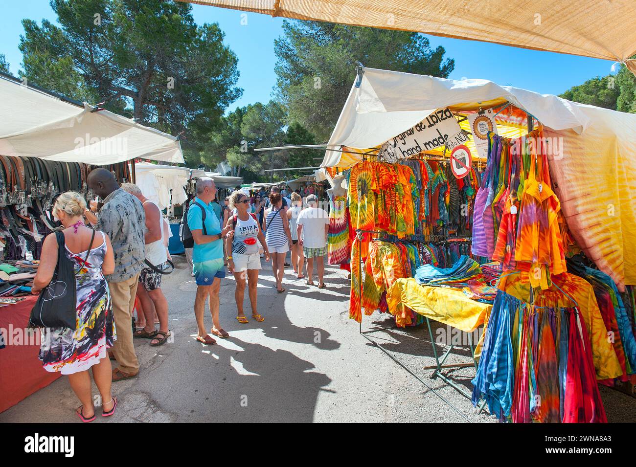 Hippy Market, es Cana, Ibiza, Baleari, Spagna Foto Stock
