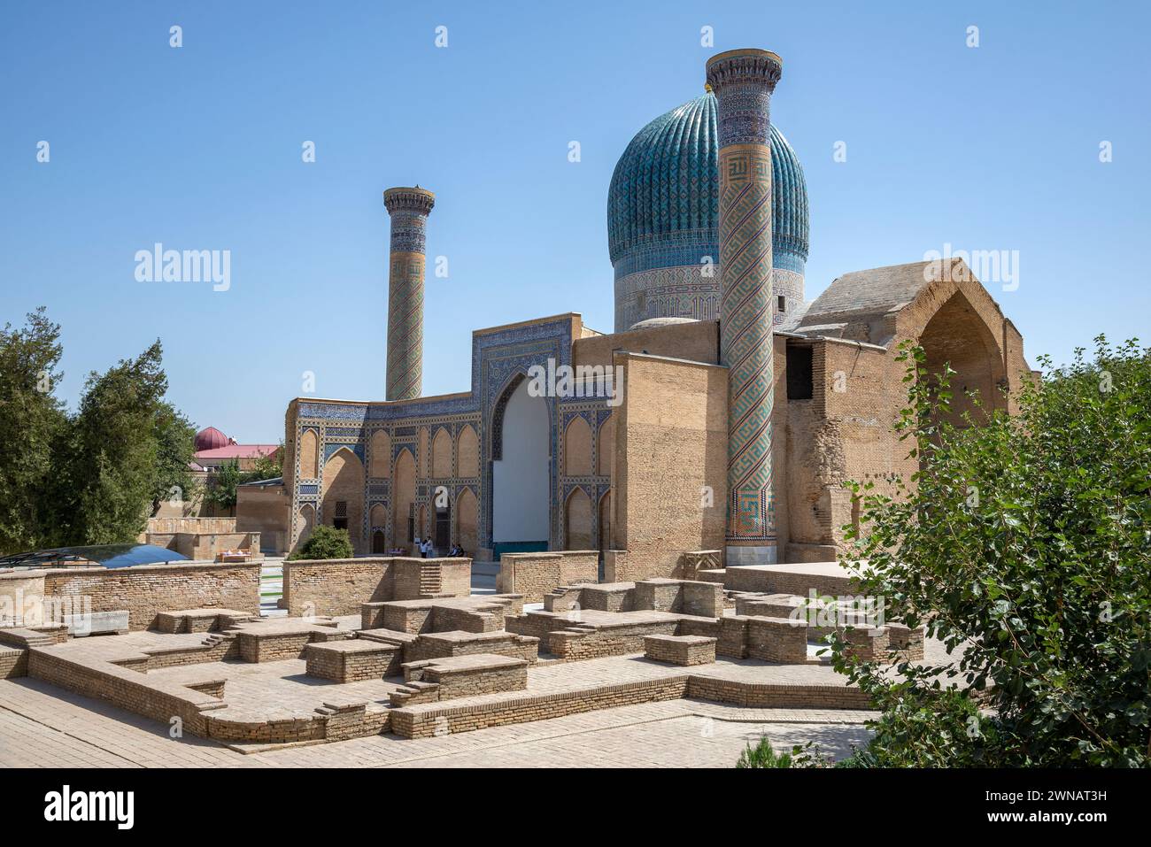 SAMARCANDA, UZBEKISTAN - 14 SETTEMBRE 2022: Tomba di Tamerlano (mausoleo di Gur-Emir). Samarcanda, Uzbekistan Foto Stock