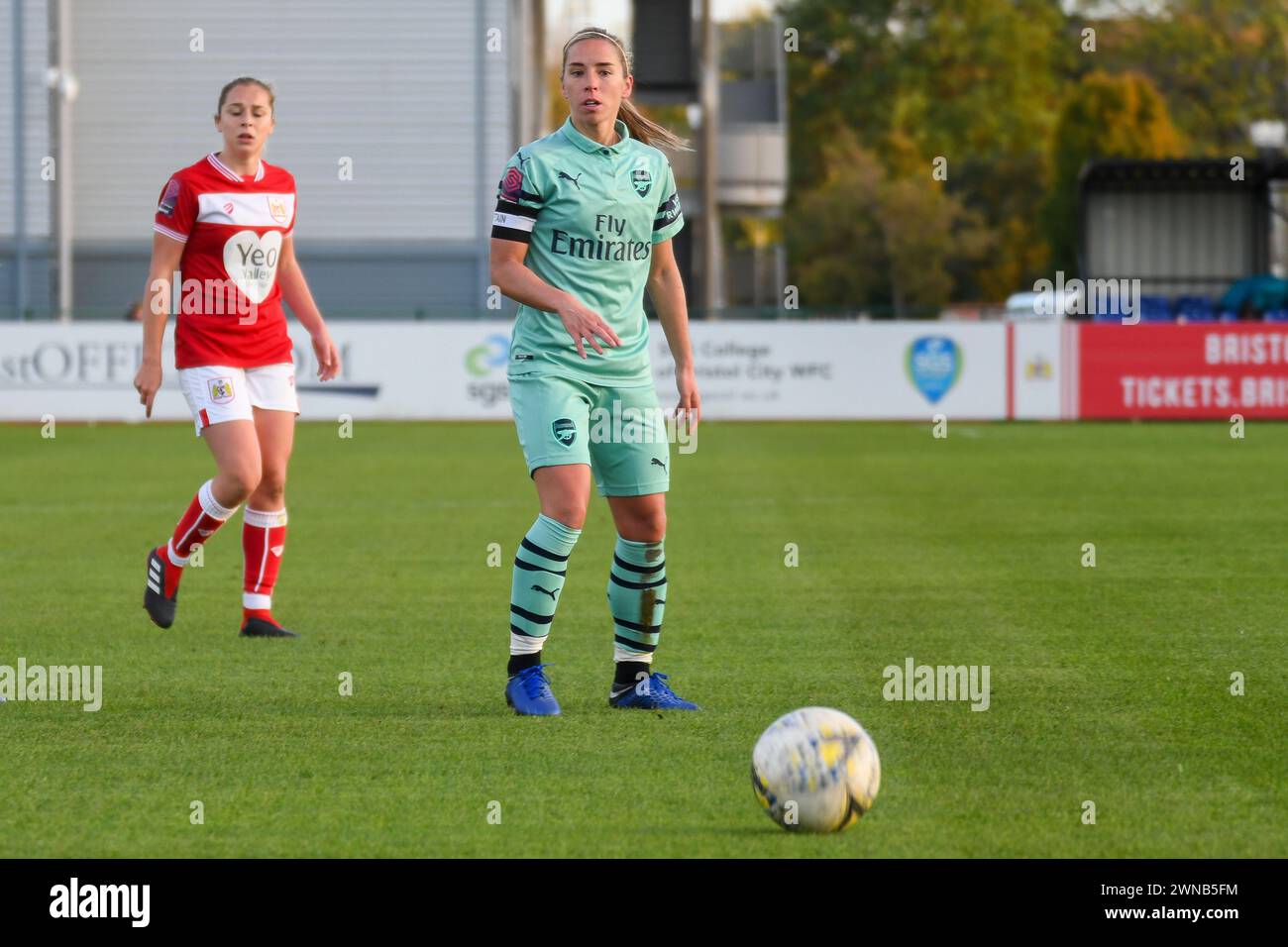 Bristol, Inghilterra. 28 ottobre 2018. Jordan Nobbs dell'Arsenal durante la partita di fa Women's Super League tra Bristol City e Arsenal allo Stoke Gifford Stadium di Bristol, Inghilterra, Regno Unito, il 28 ottobre 2018. Crediti: Duncan Thomas/Majestic Media. Foto Stock