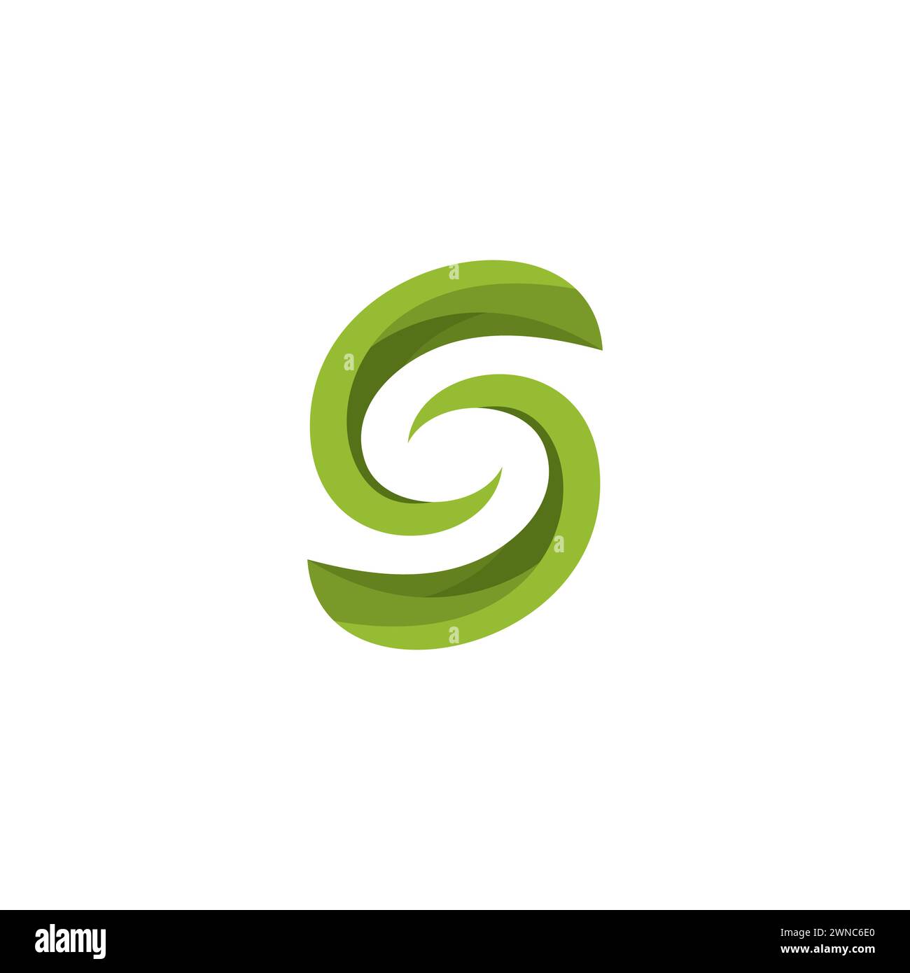 Logo CS. Design del logo Letter S. Illustrazione Vettoriale