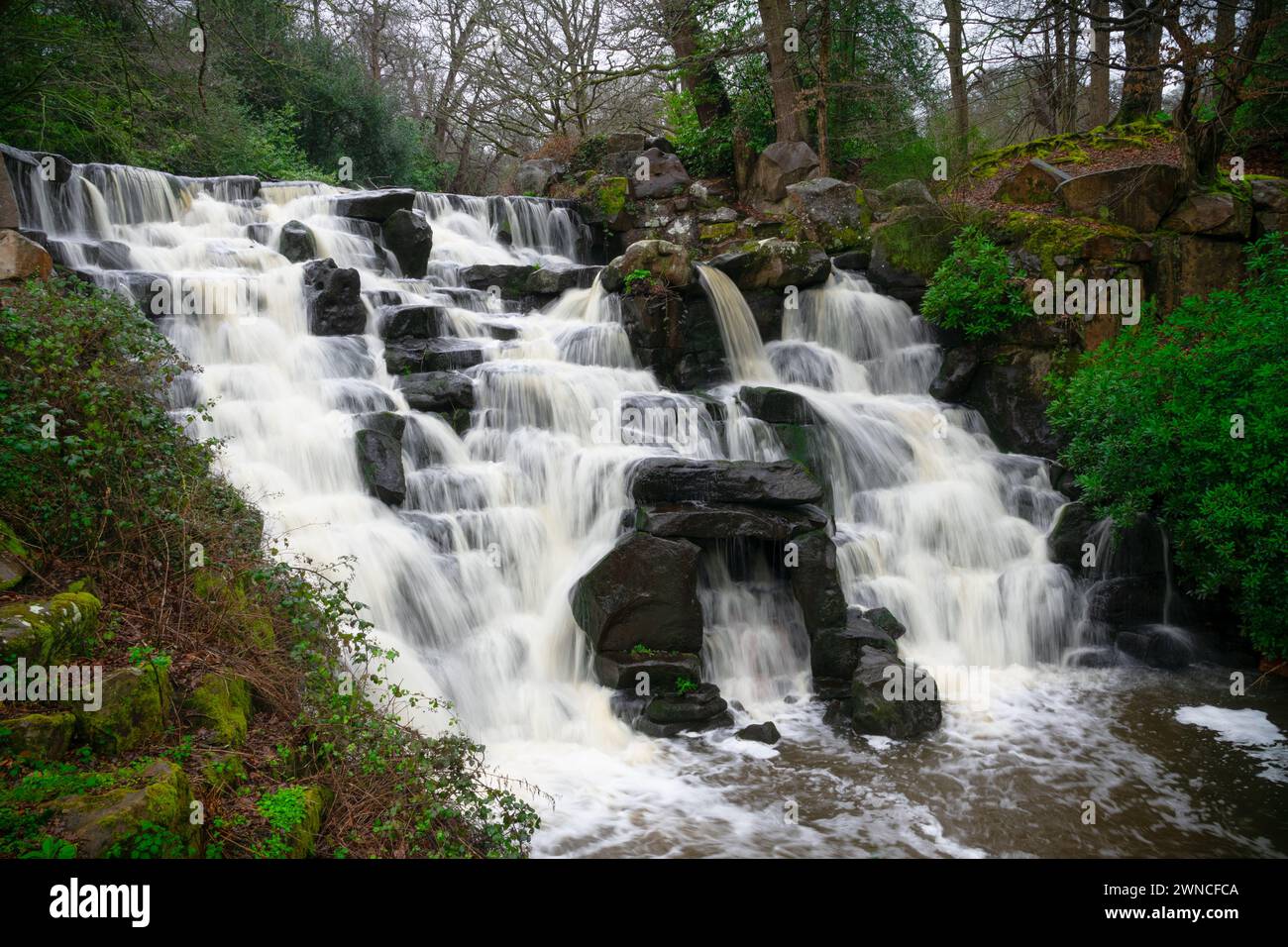 Cascata Cascade, Windsor Great Park Foto Stock