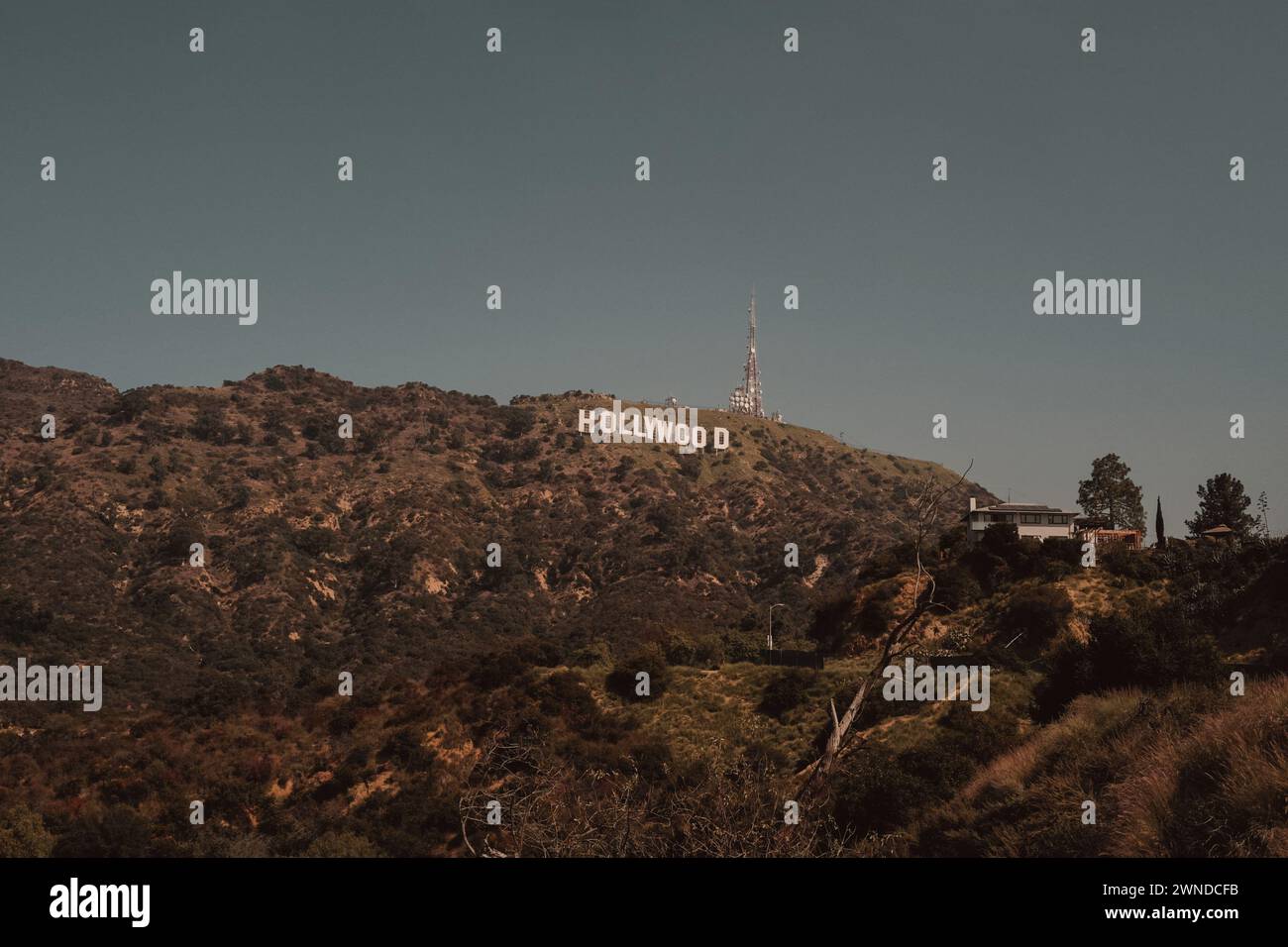 L'insegna di Hollywood nelle colline di Hollywood a Los Angeles, California. Luogo famoso per i turisti Foto Stock