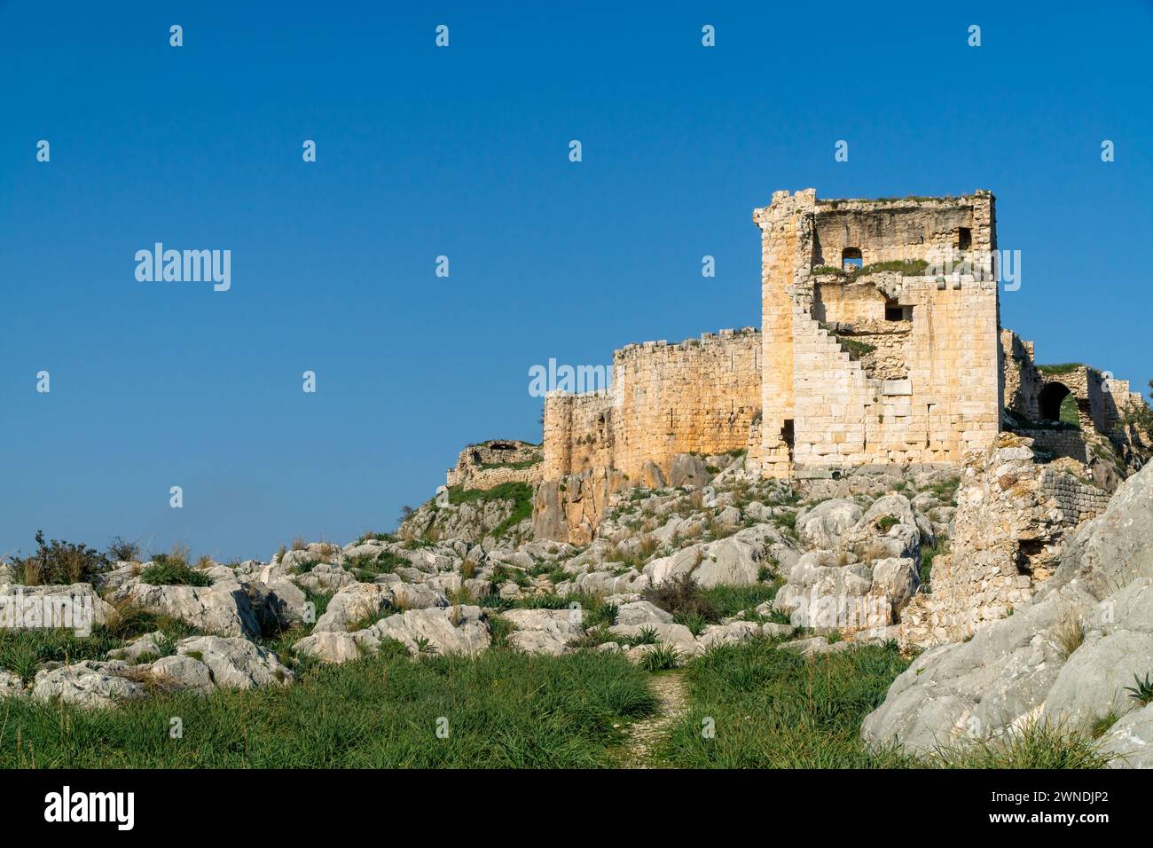 Rovine del castello di Anavarza, Adana, Turchia Foto Stock