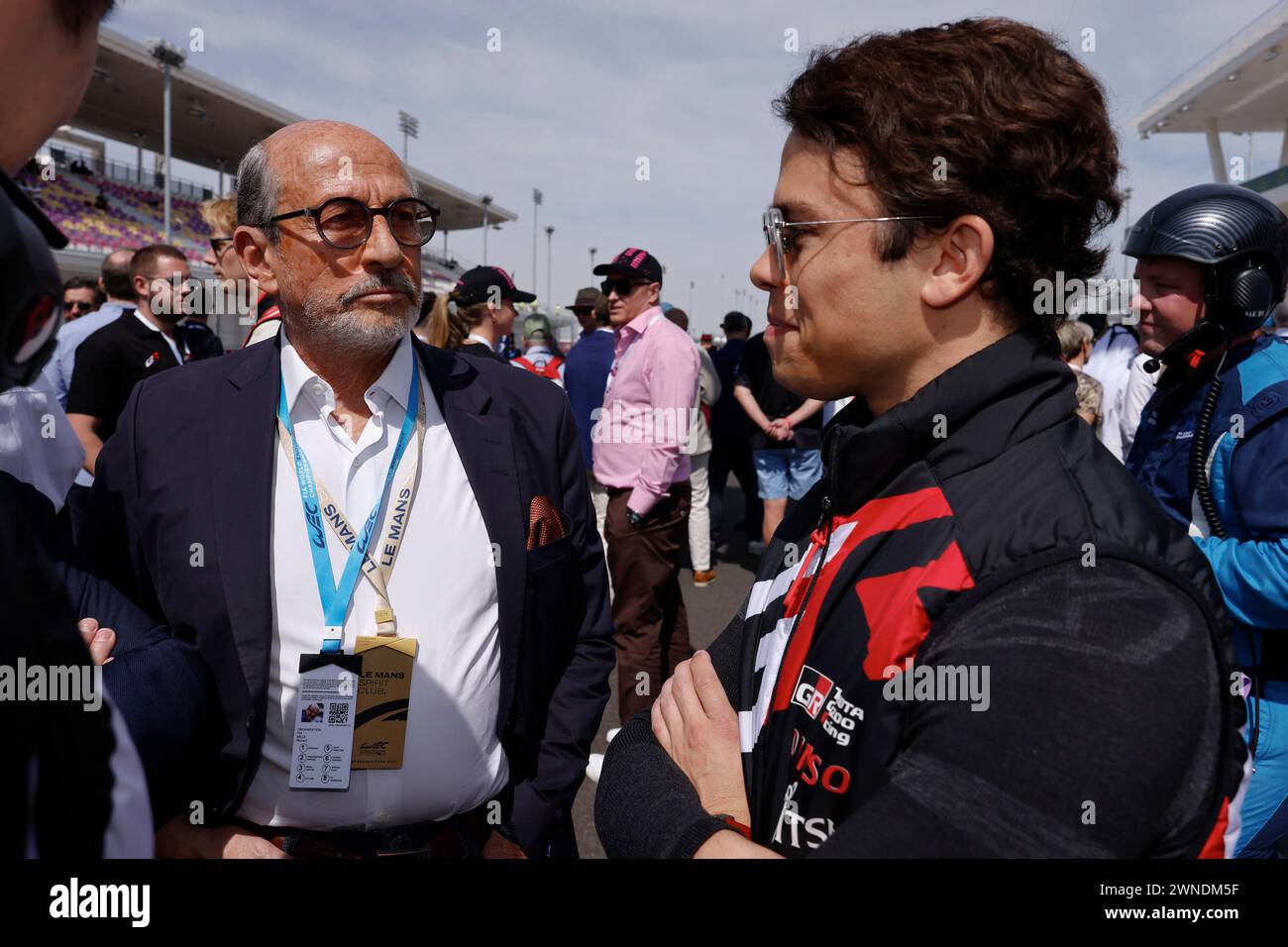 Lusail, Qatar. 2 marzo 2024. MILLE Richard (fra), Président ot the FIA Endurance Commission, Portrait DE VRIES Nyck (nld), Toyota Gazoo Racing, Toyota GR010 - Hybrid, Ritratto durante la Qatar Airways Qatar 1812 KM, 1° round del FIA World Endurance Championship 2024, dal 29 febbraio al 02 marzo, 2024 sul circuito internazionale di Losail a Lusail, Qatar - foto Flamand/DPPI credito: DPPI Media/Alamy Live News Foto Stock