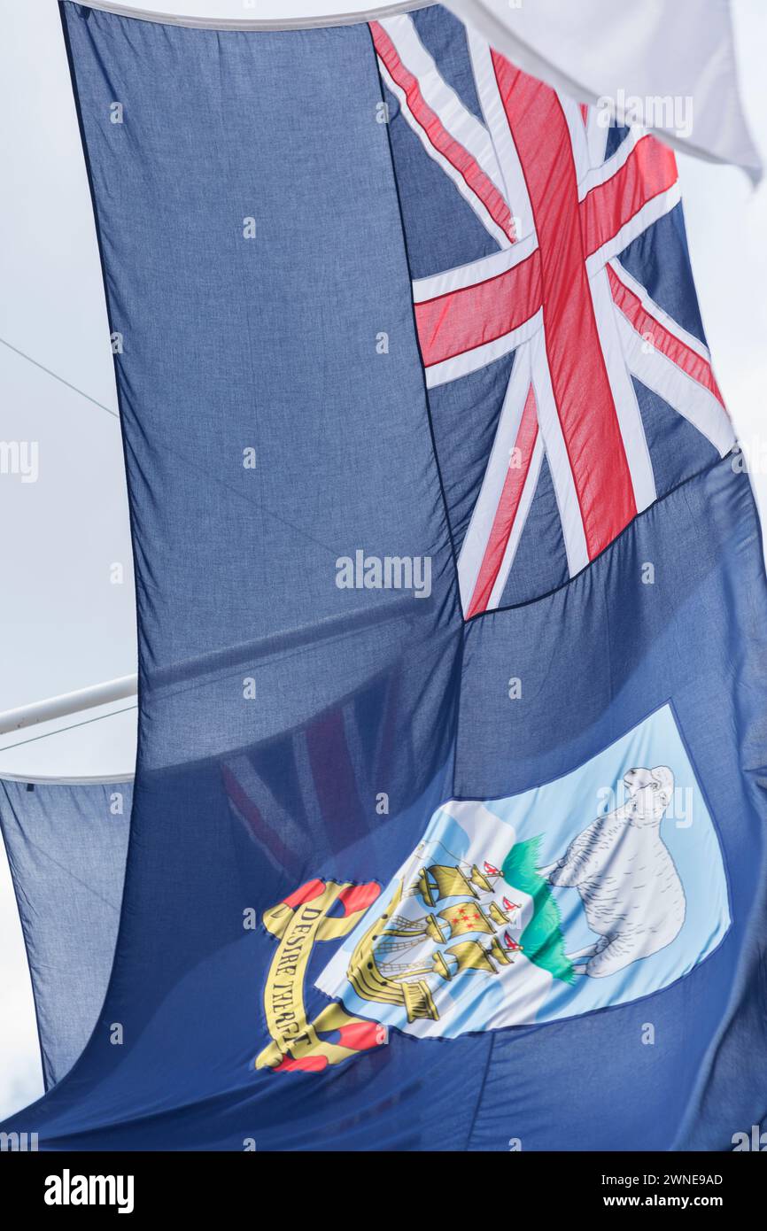 La bandiera delle Isole Falkland. Foto Stock