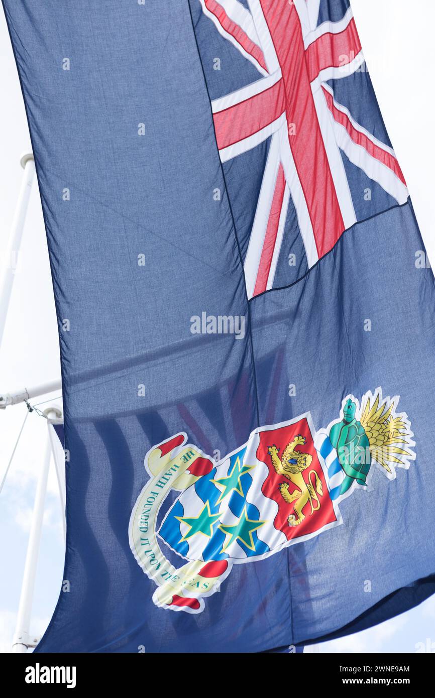 La bandiera delle Isole Cayman. Foto Stock
