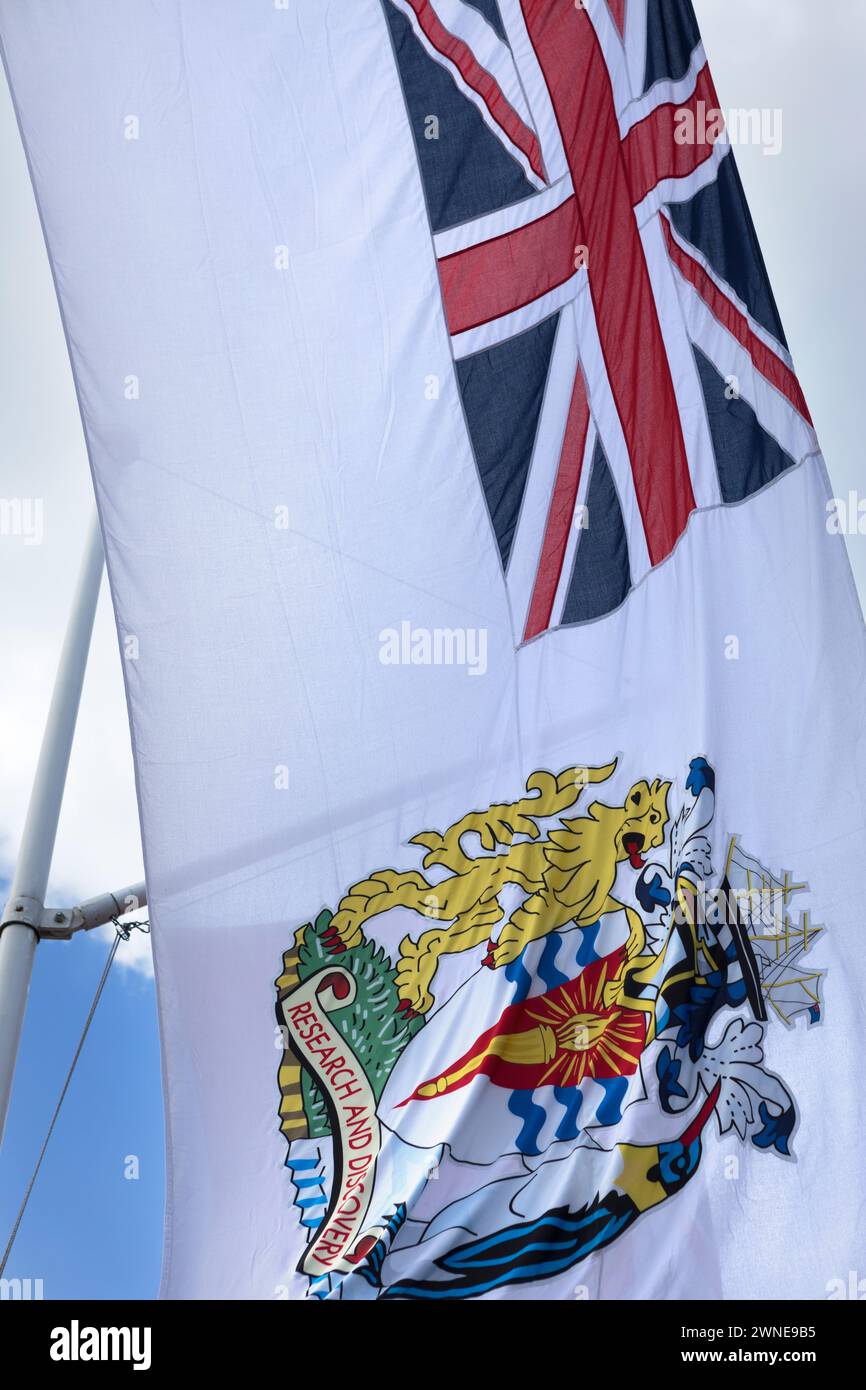 La bandiera del territorio antartico britannico. Foto Stock