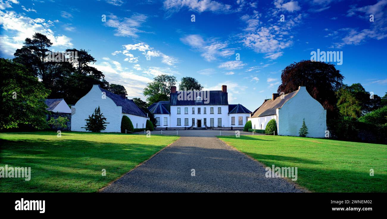 Sprimghill House e museo dei costumi, Moneymore, Contea di Tyrone, Irlanda del Nord Foto Stock
