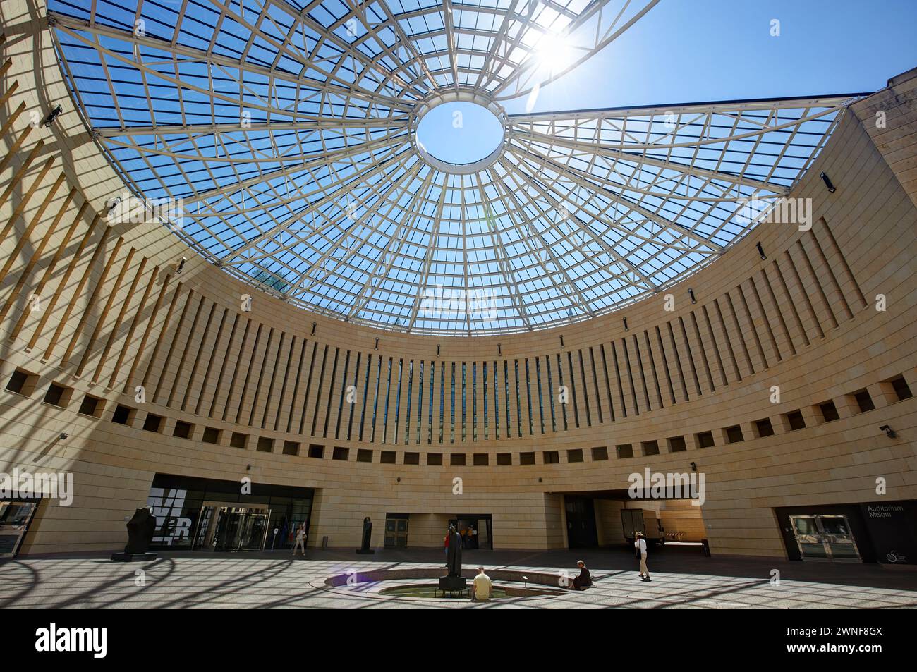 L'architettura moderna del MART Museum, Trento, Italia Foto Stock