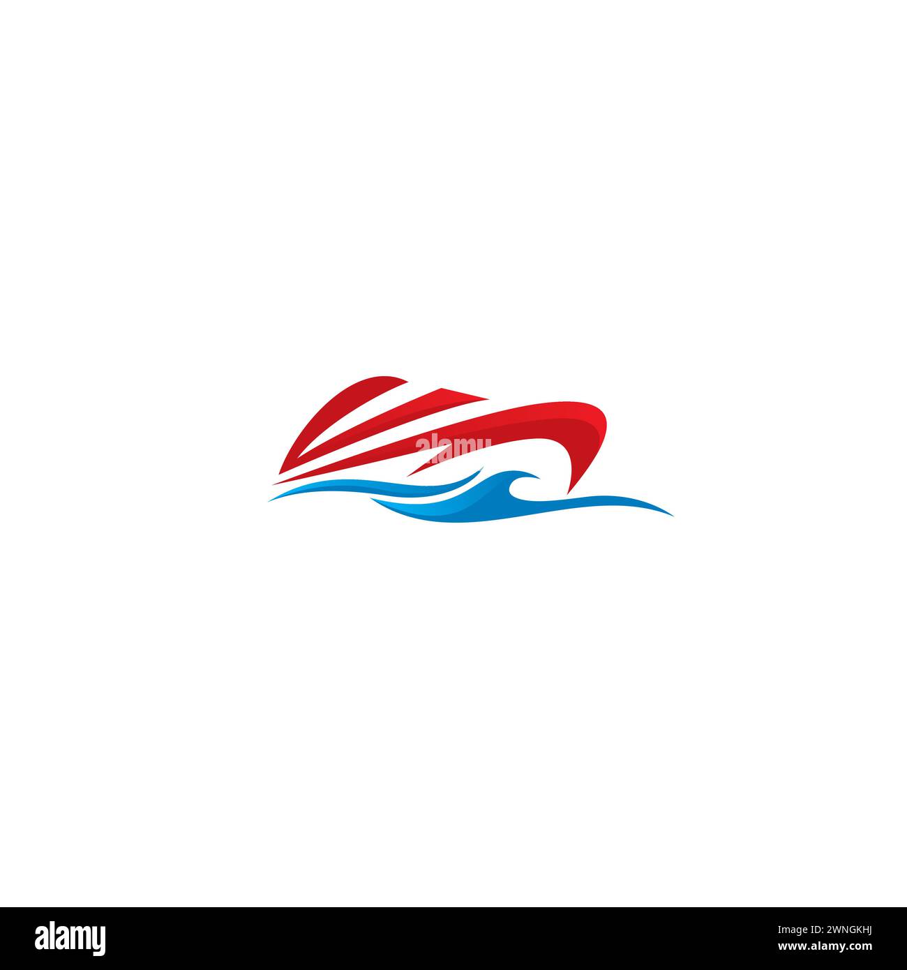 Logo VM Boat. Logo astratto della nave Illustrazione Vettoriale