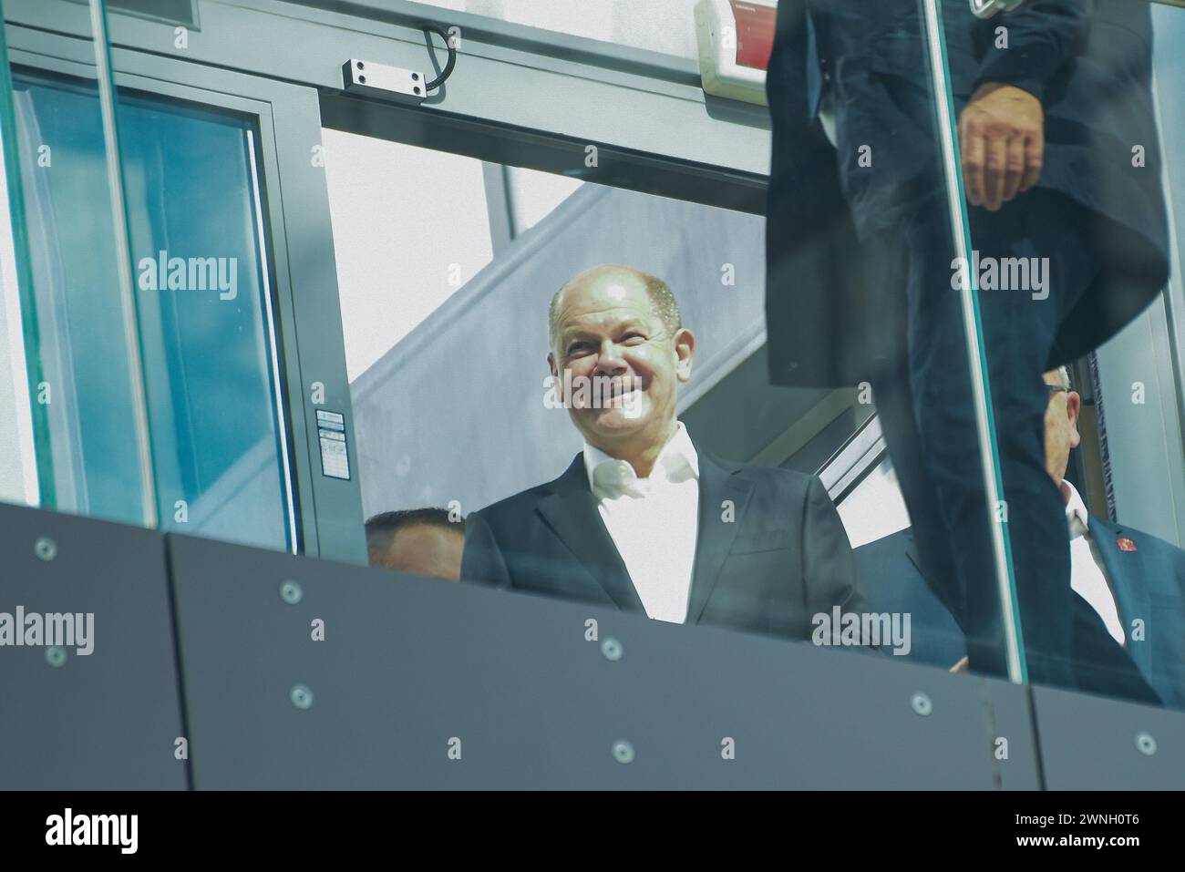 Roma, Italia. 2 marzo 2024. OLAF Scholz (C) partecipa al Congresso elettorale del Partito del socialismo europeo (PSE) a Roma. Credito: SOPA Images Limited/Alamy Live News Foto Stock