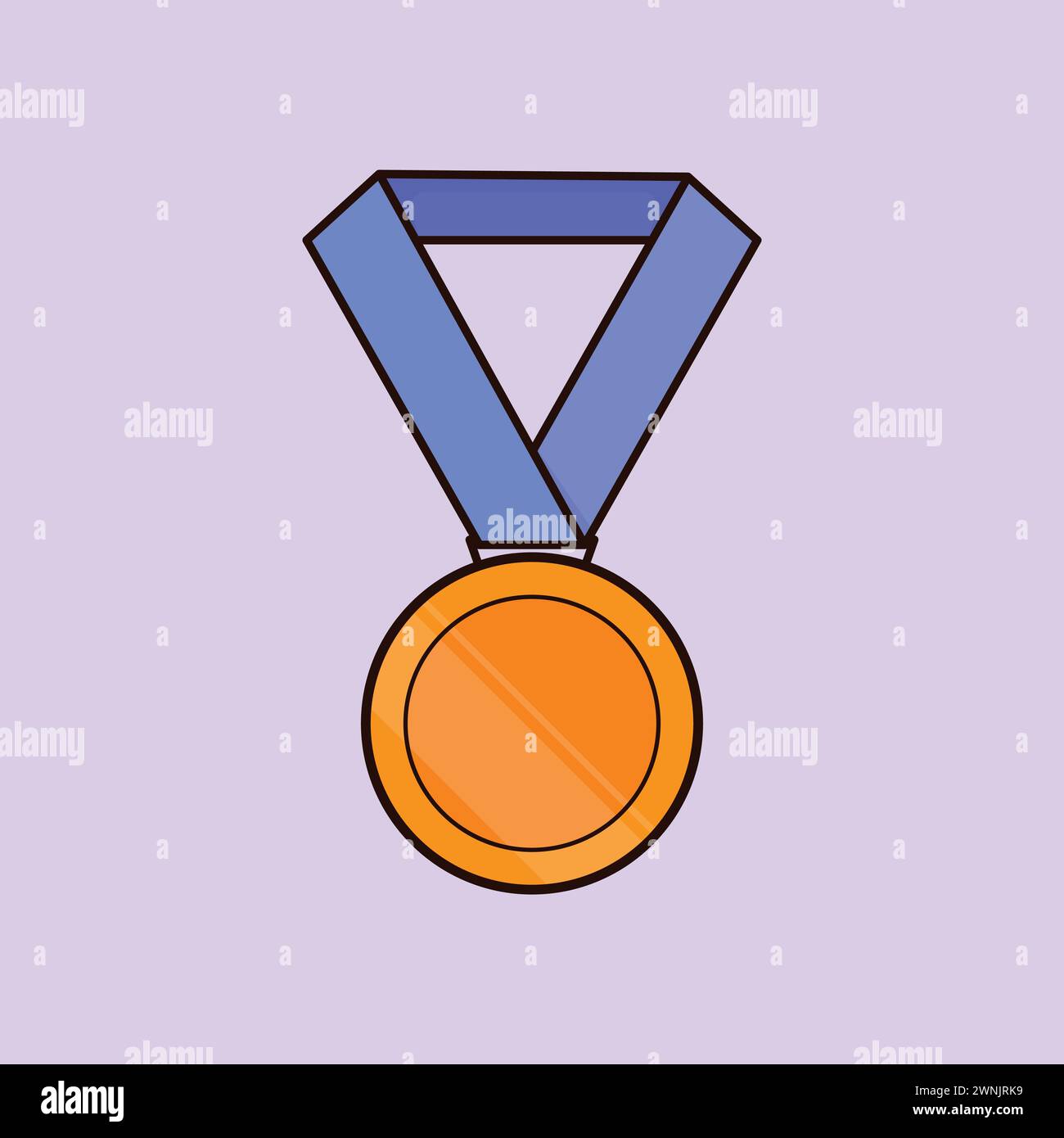 Medaglia d'oro n 1 icona illustrazione medaglia d'oro Vector Medaglia d'oro illustrazione primo premio Illustrazione Vettoriale