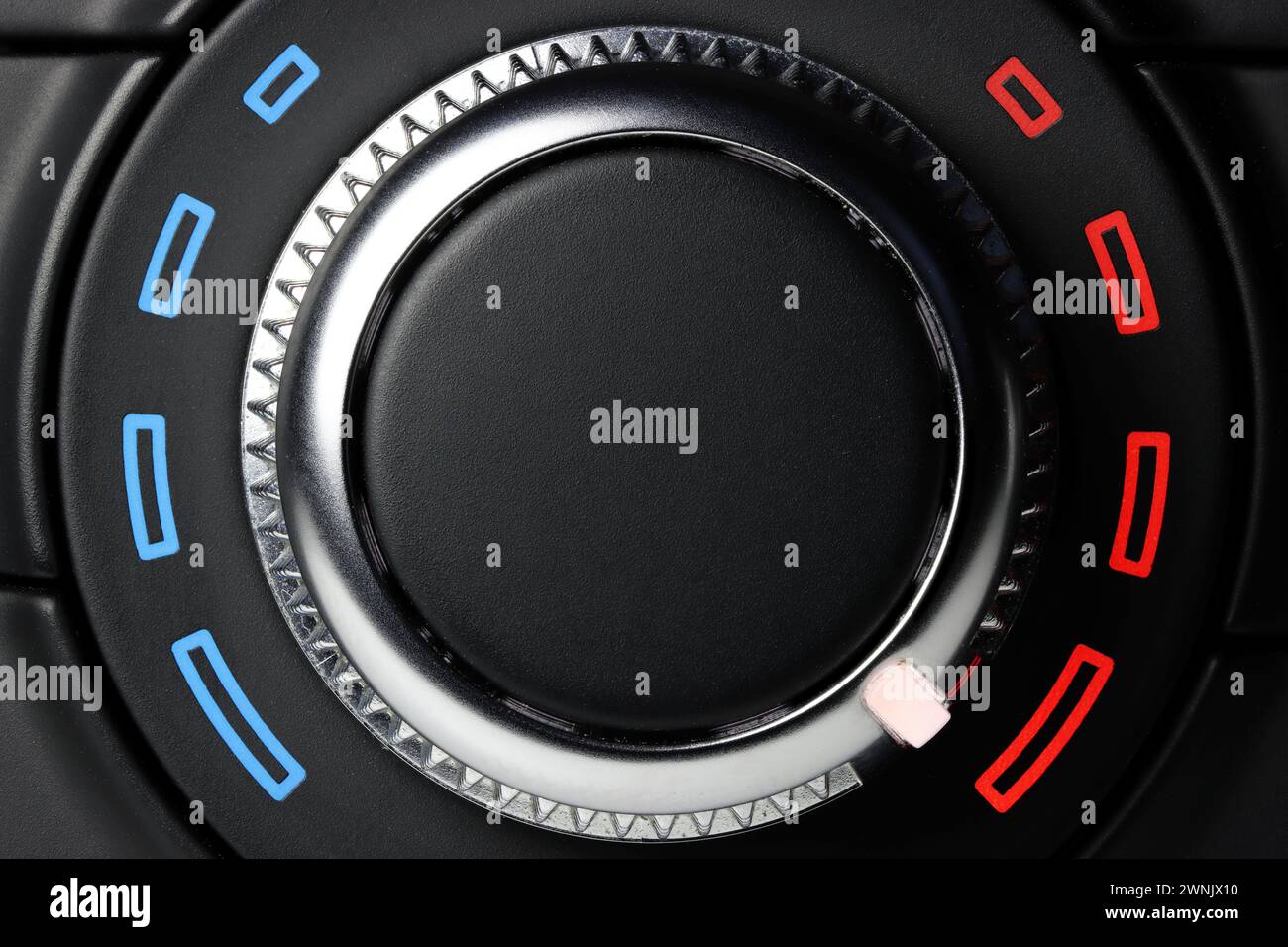 interruttore di controllo della temperatura all'interno di un'auto - caldo Foto Stock