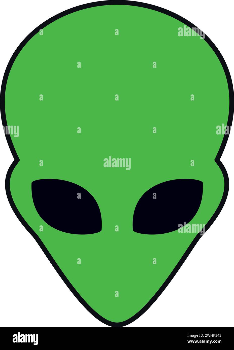 Isolato carino avatar alieno Vector Illustrazione Vettoriale