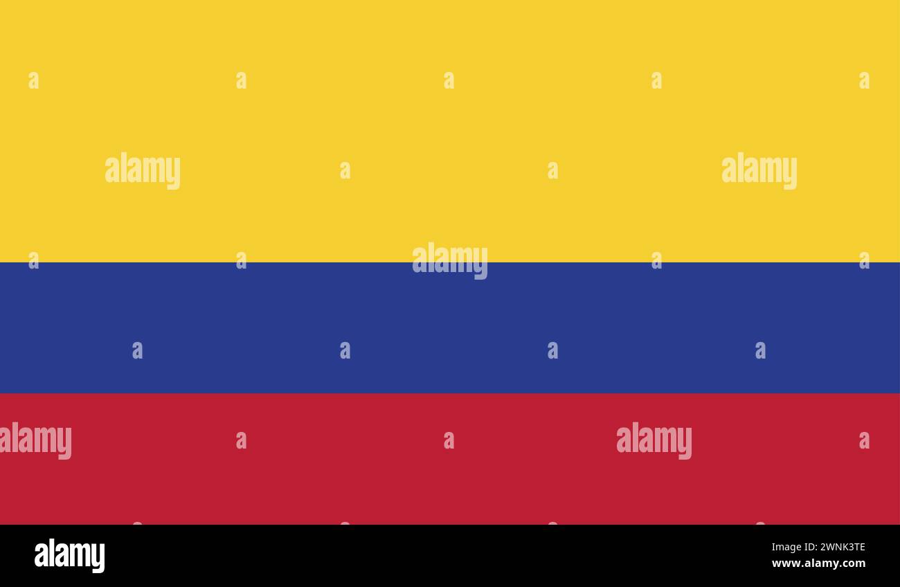Bandiera nazionale della Colombia Vector, Colombia sfondo bandiera, segnale Colombia Illustrazione Vettoriale