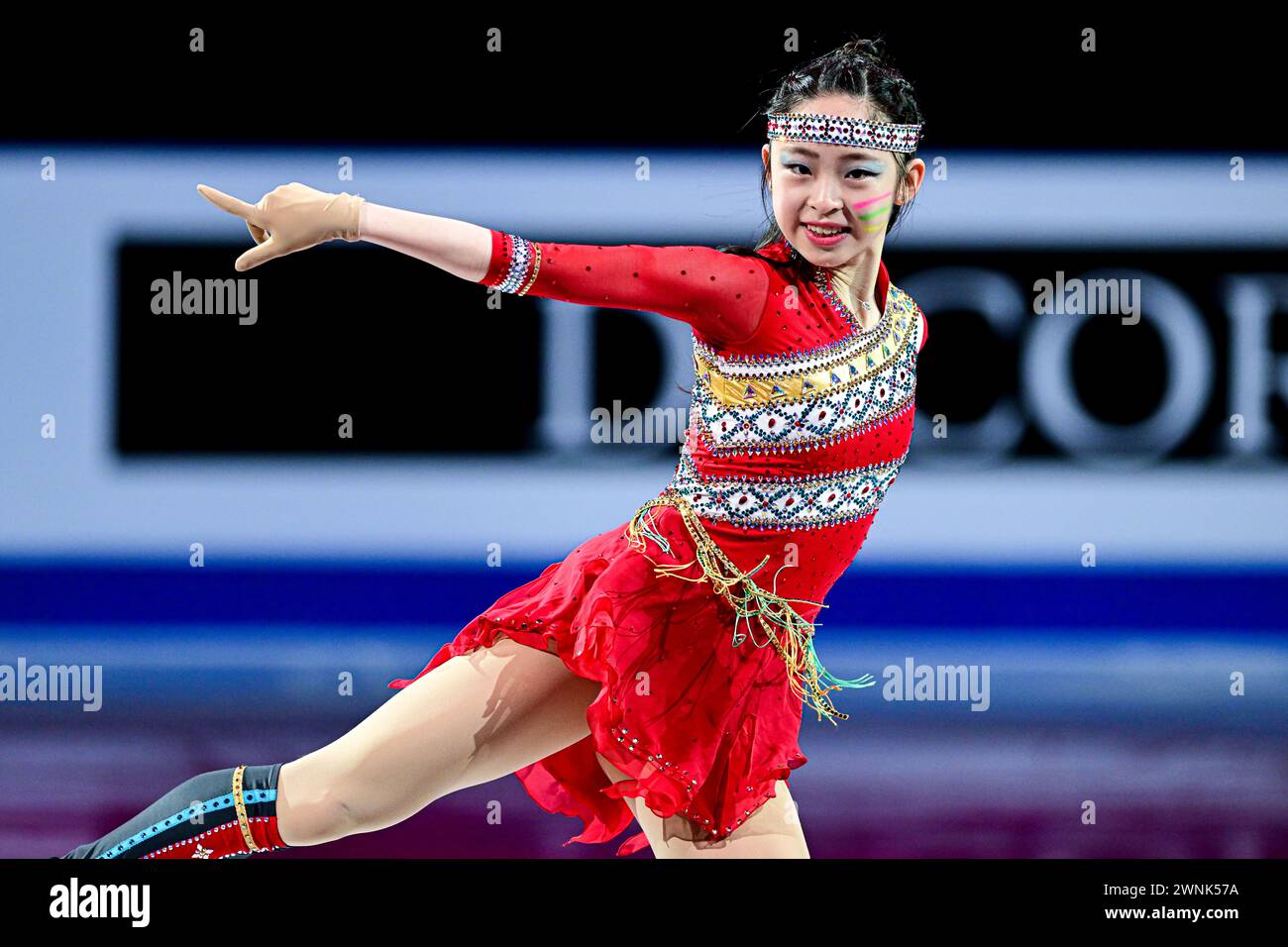 Yu-Feng TSAI (TPE), durante l'Exhibition Gala, ai Campionati del mondo juniores di pattinaggio di figura dell'ISU 2024, alla Taipei Arena, il 3 marzo 2024 a Taipei, Taiwan. Crediti: Raniero Corbelletti/AFLO/Alamy Live News Foto Stock