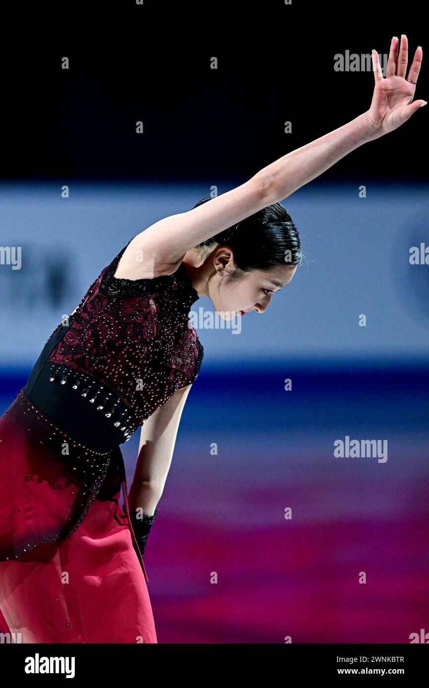 Jia SHIN (KOR), durante l'Exhibition Gala, ai Campionati del mondo juniores di pattinaggio di figura ISU 2024, alla Taipei Arena, il 3 marzo 2024 a Taipei, Taiwan. Crediti: Raniero Corbelletti/AFLO/Alamy Live News Foto Stock