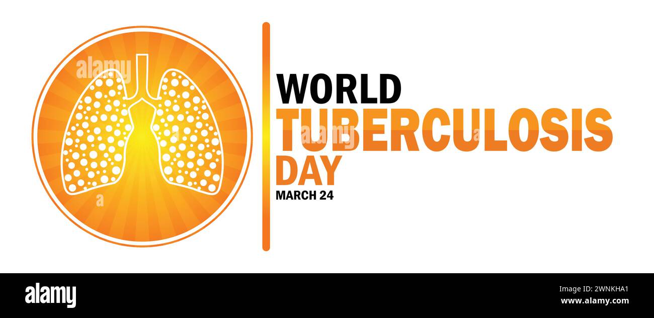 Giornata mondiale della tubercolosi. 24 marzo. Adatto per biglietti d'auguri, poster e striscioni. Illustrazione Vettoriale