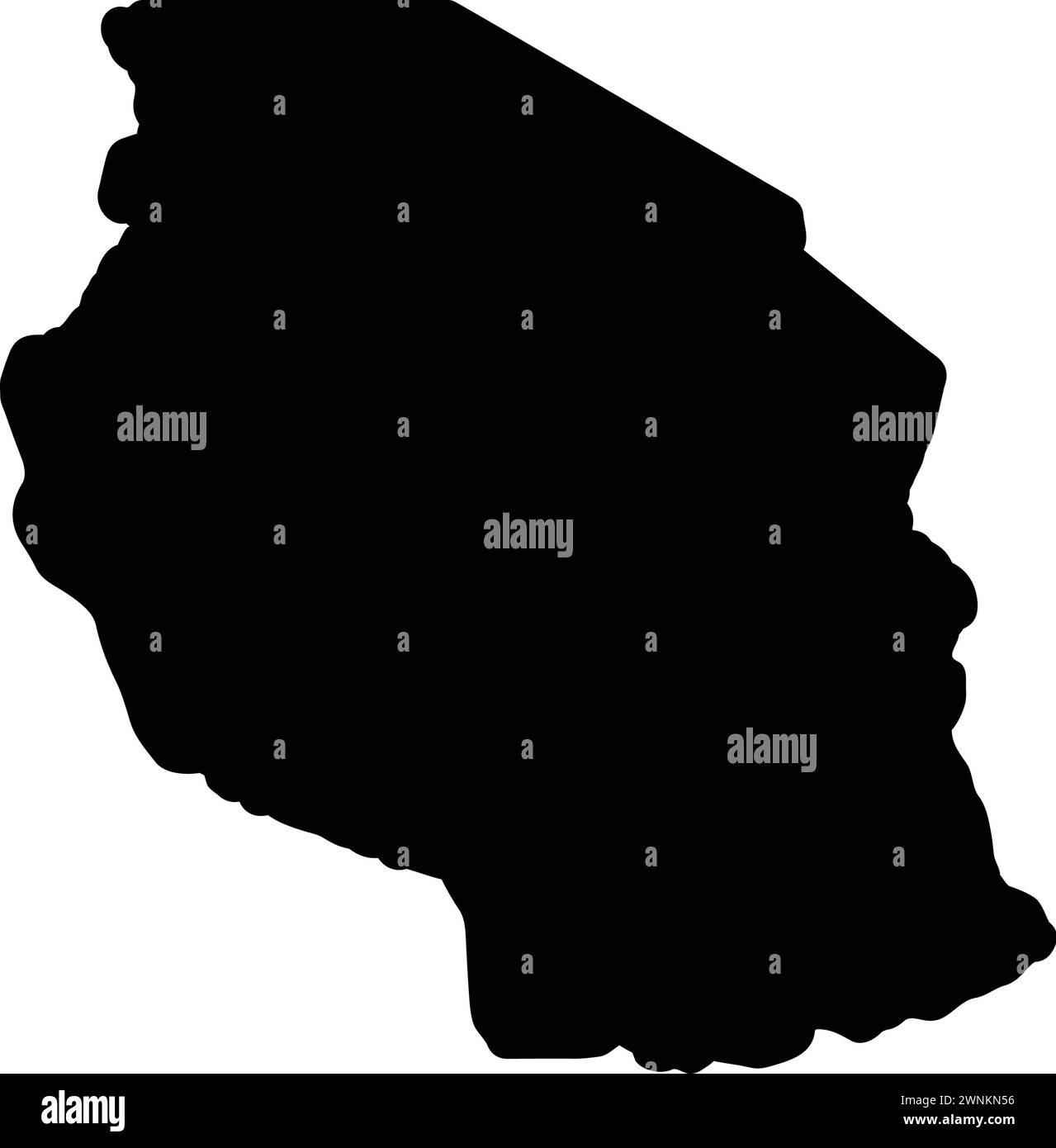 Icona per tanzania, mappa Illustrazione Vettoriale