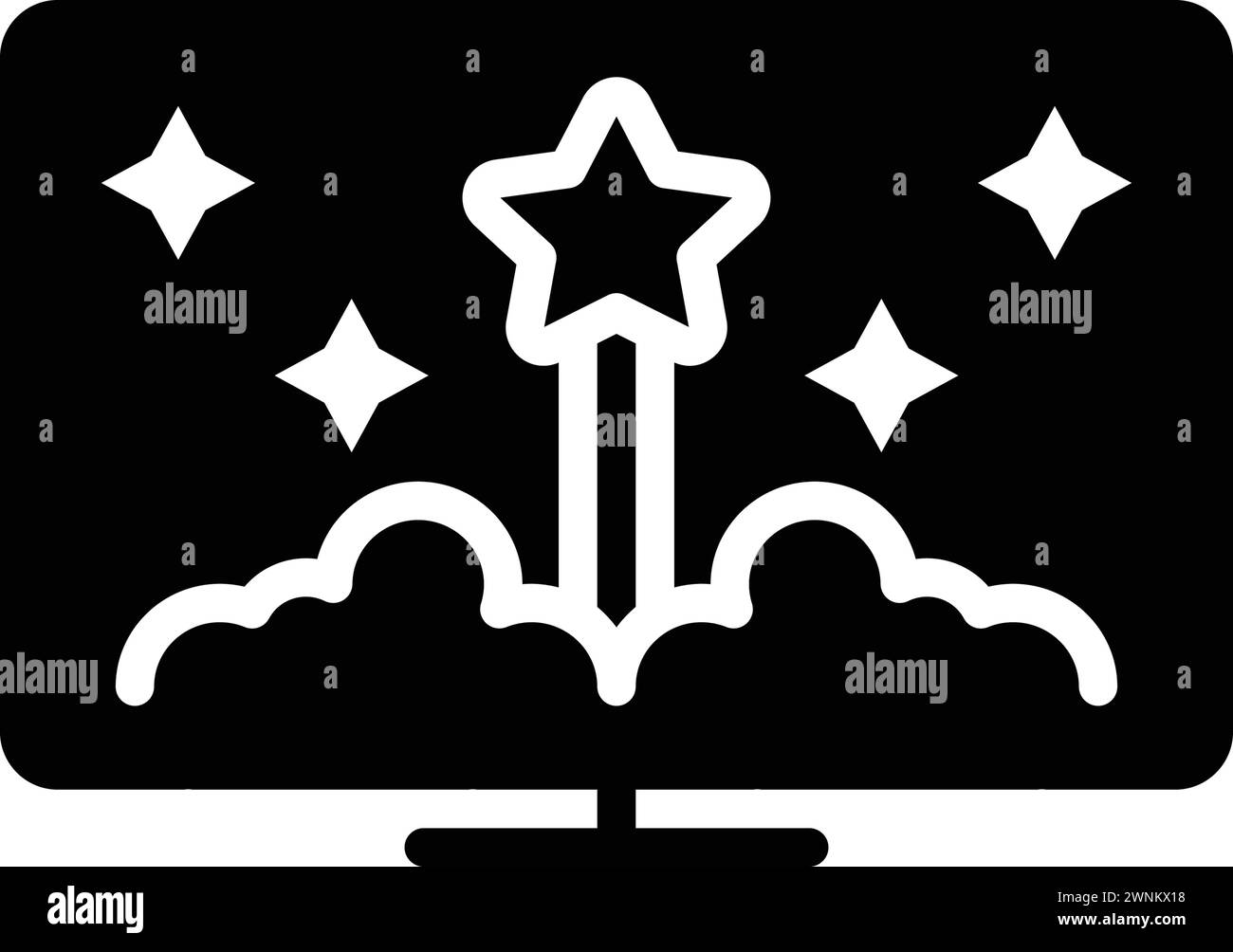 Icona per effetti, computer Illustrazione Vettoriale